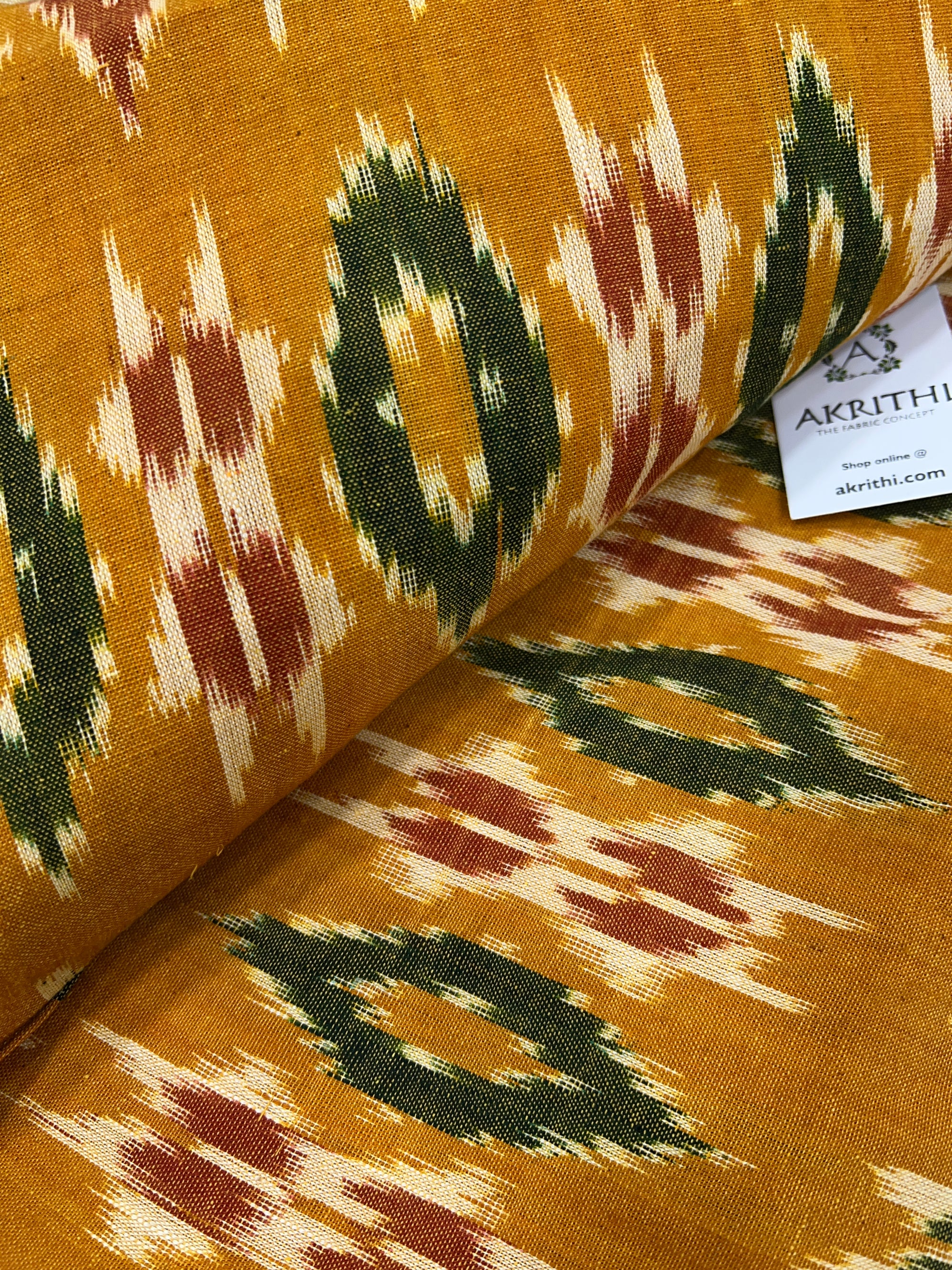 Handloom Ikat pure cotton fabric