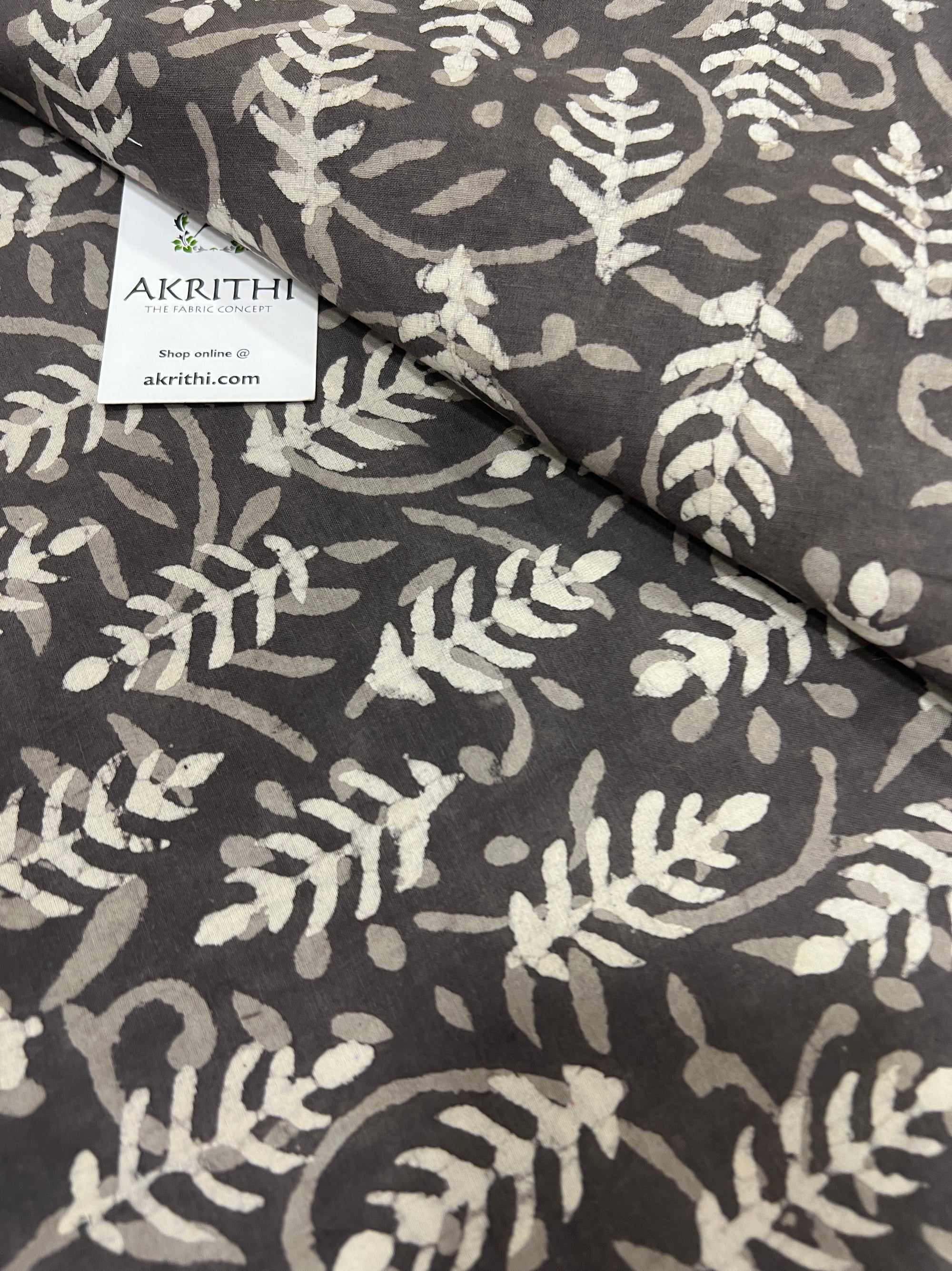 Dabu block Printed pure cotton fabric