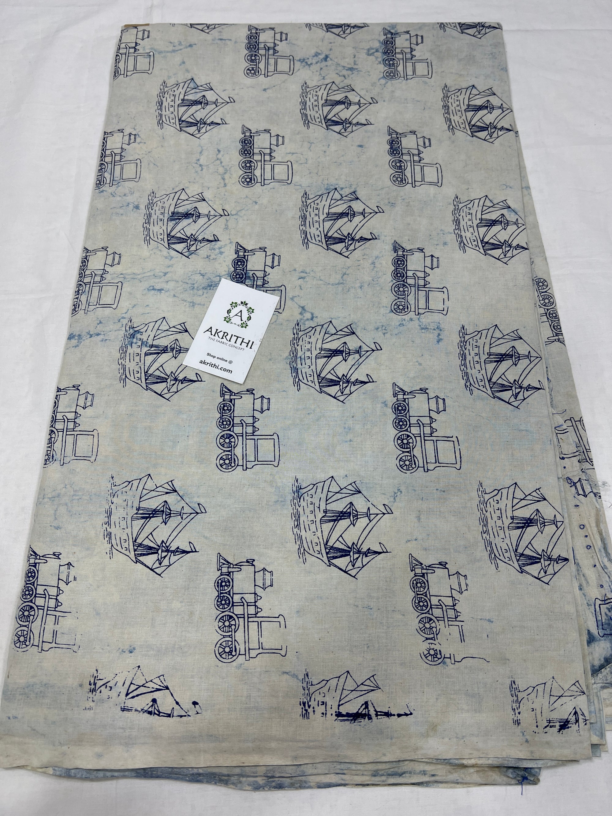 Dabu Printed pure cotton fabric