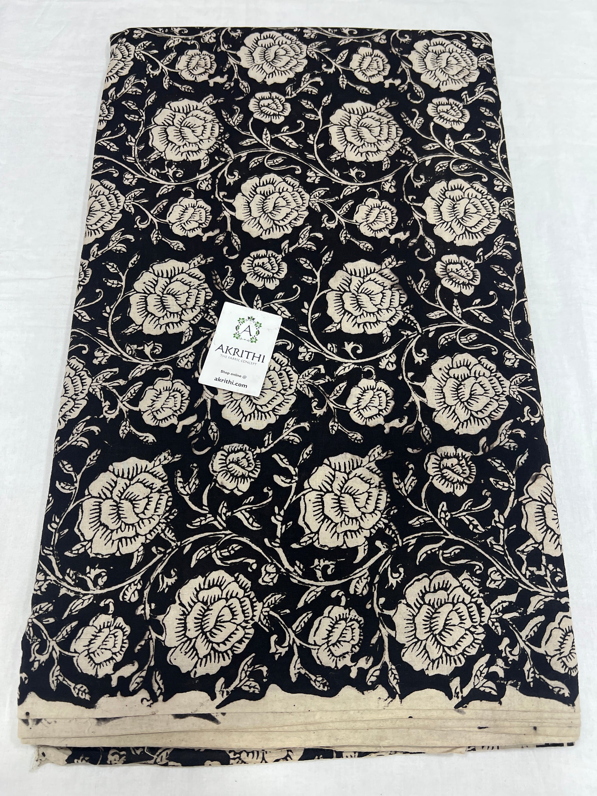 Hand block Printed pure cotton fabric 60 CM CUT