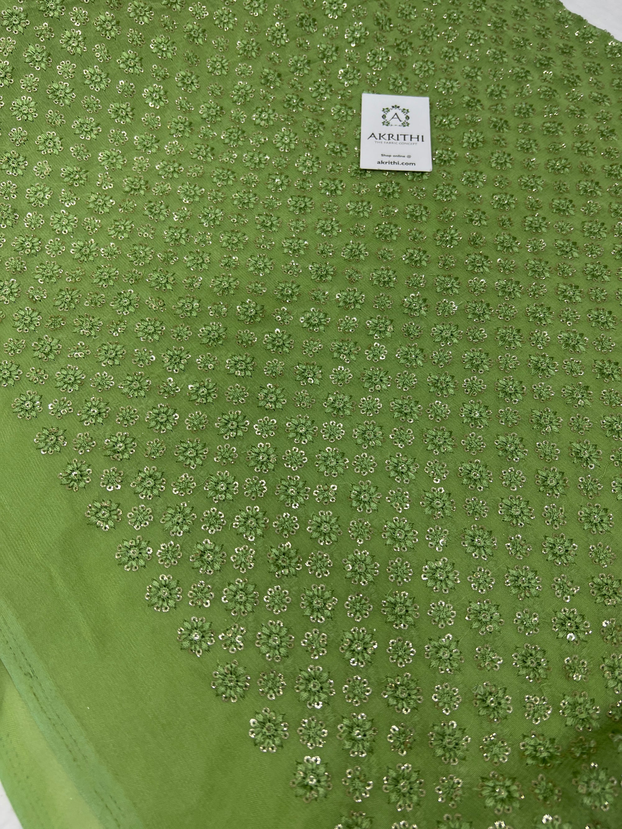 Embroidered on pure georgette fabric