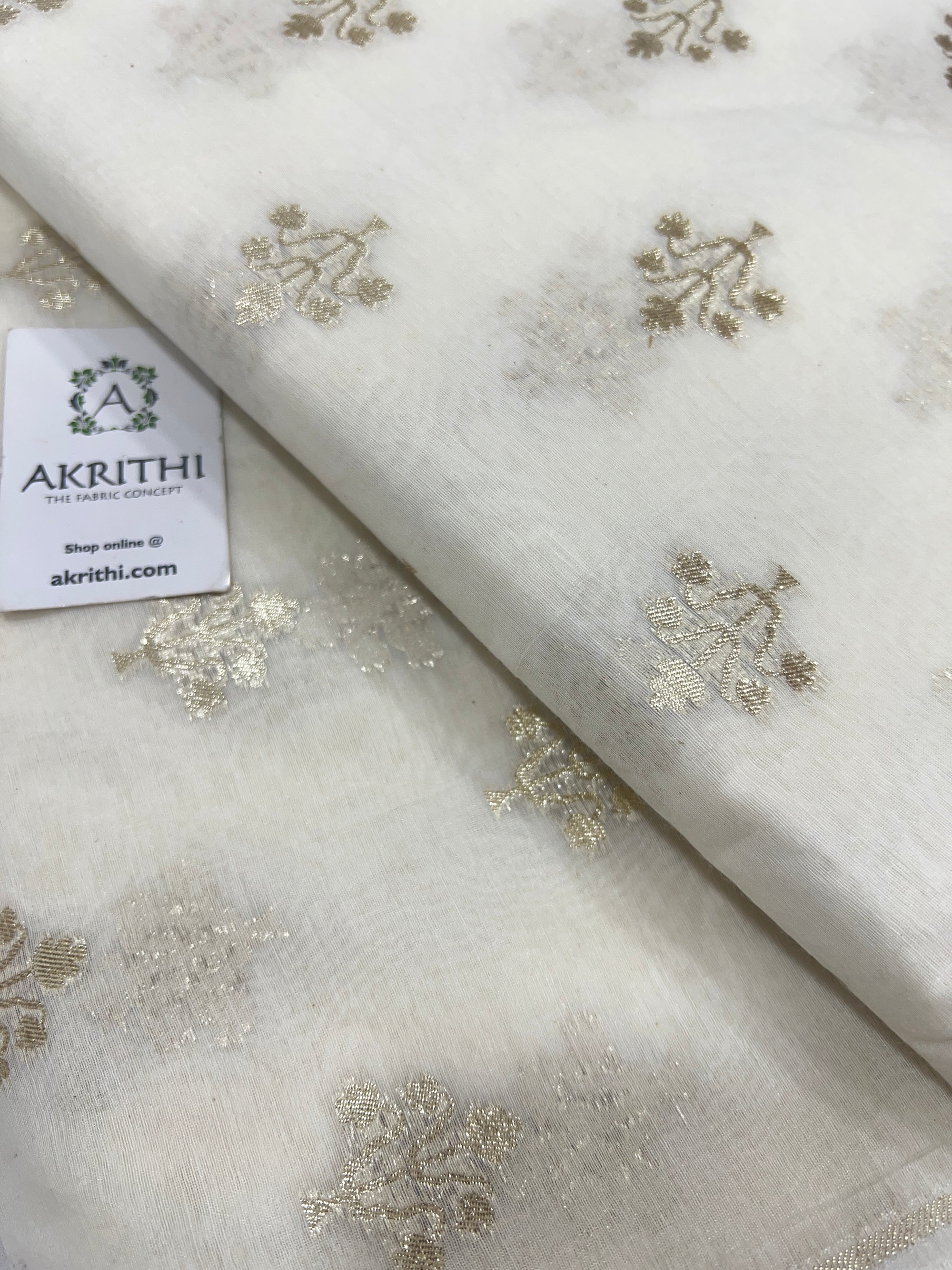 Dyeable banarasi Handloom chanderi lurex fabric