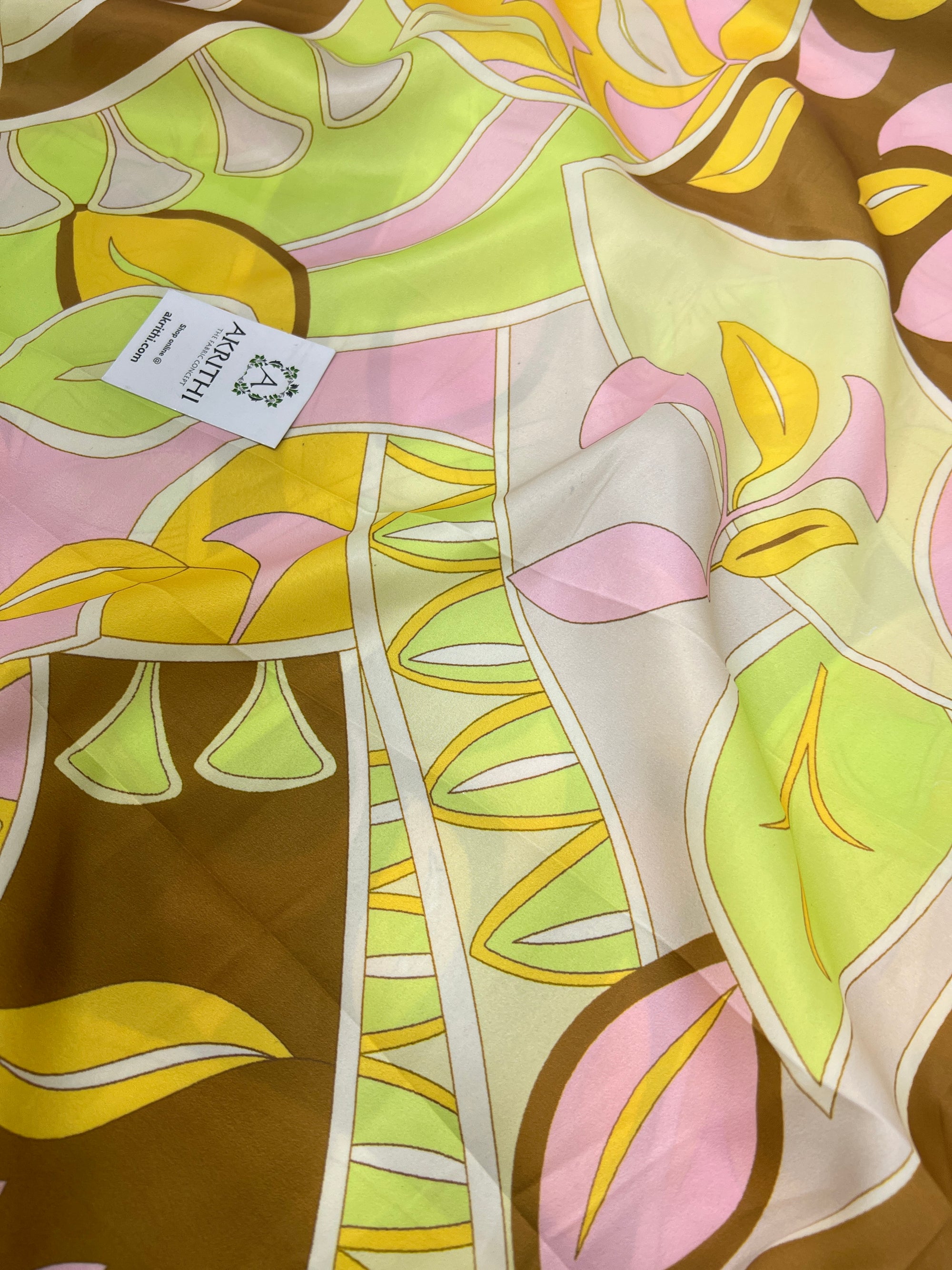 Digital printed modal satin fabric