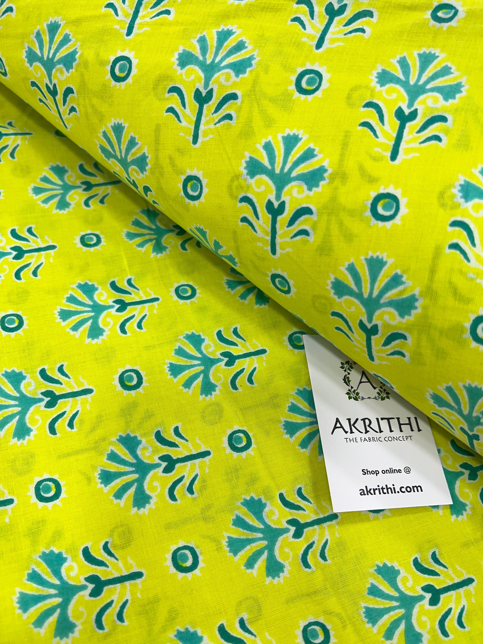 Printed pure cotton fabric