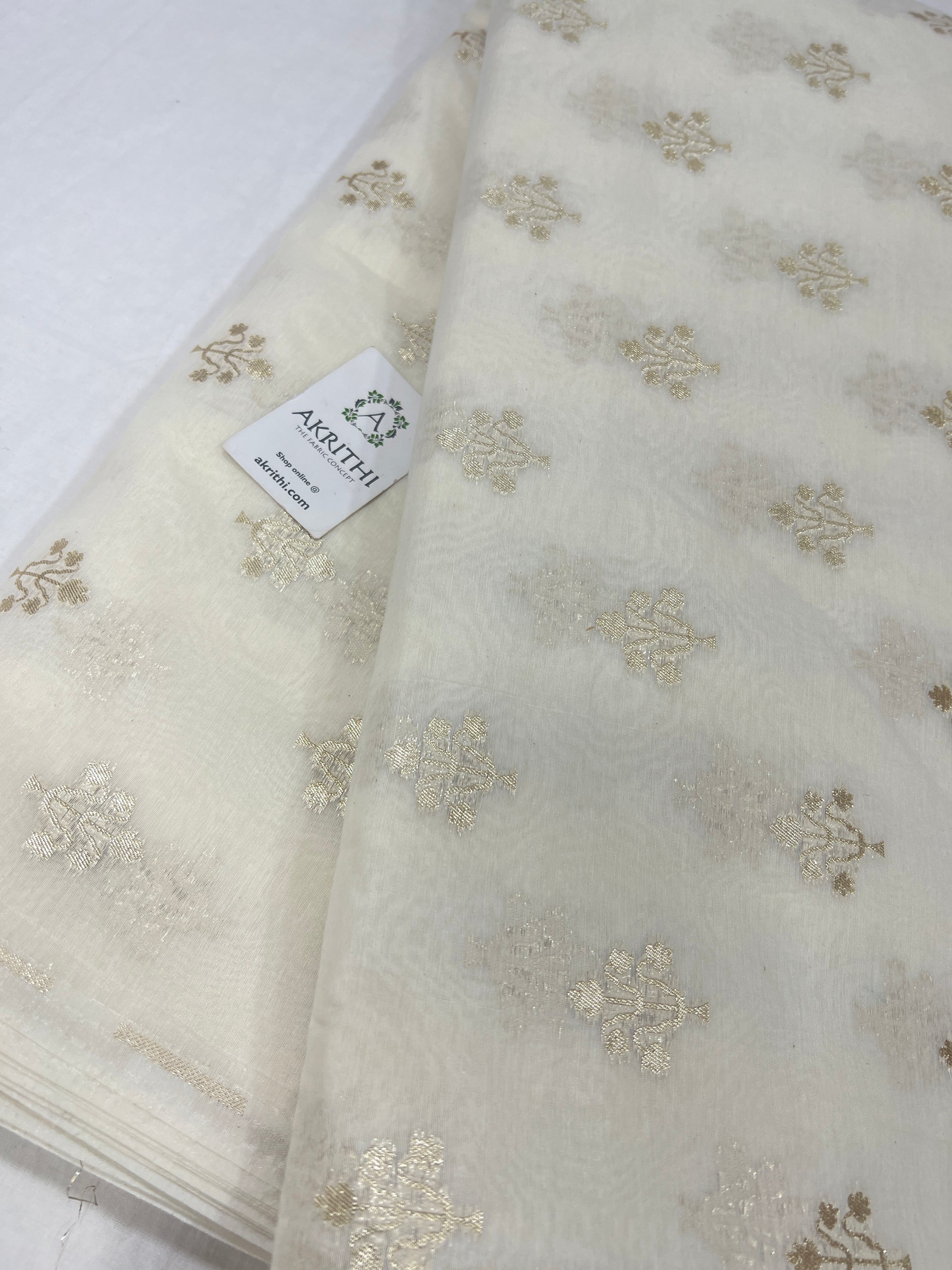 Dyeable banarasi Handloom chanderi lurex fabric