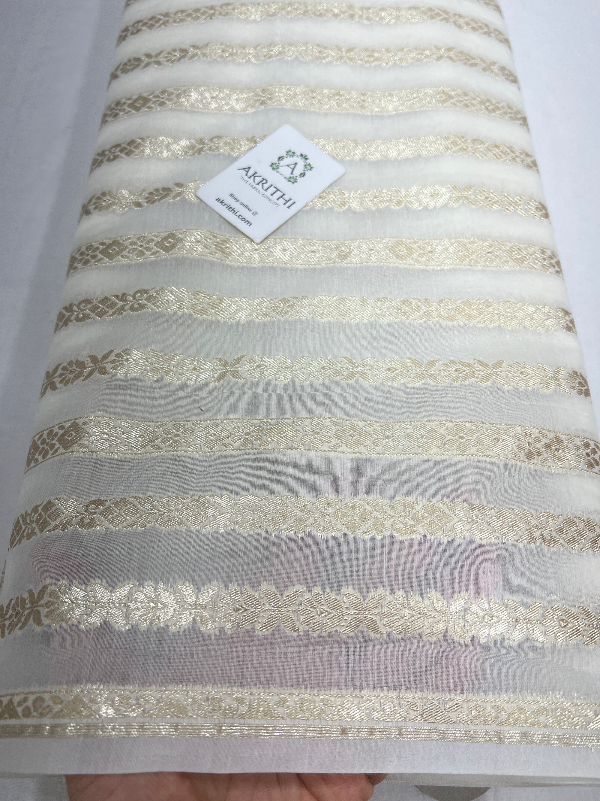 Dyeable banarasi Handloom chanderi lurex fabric