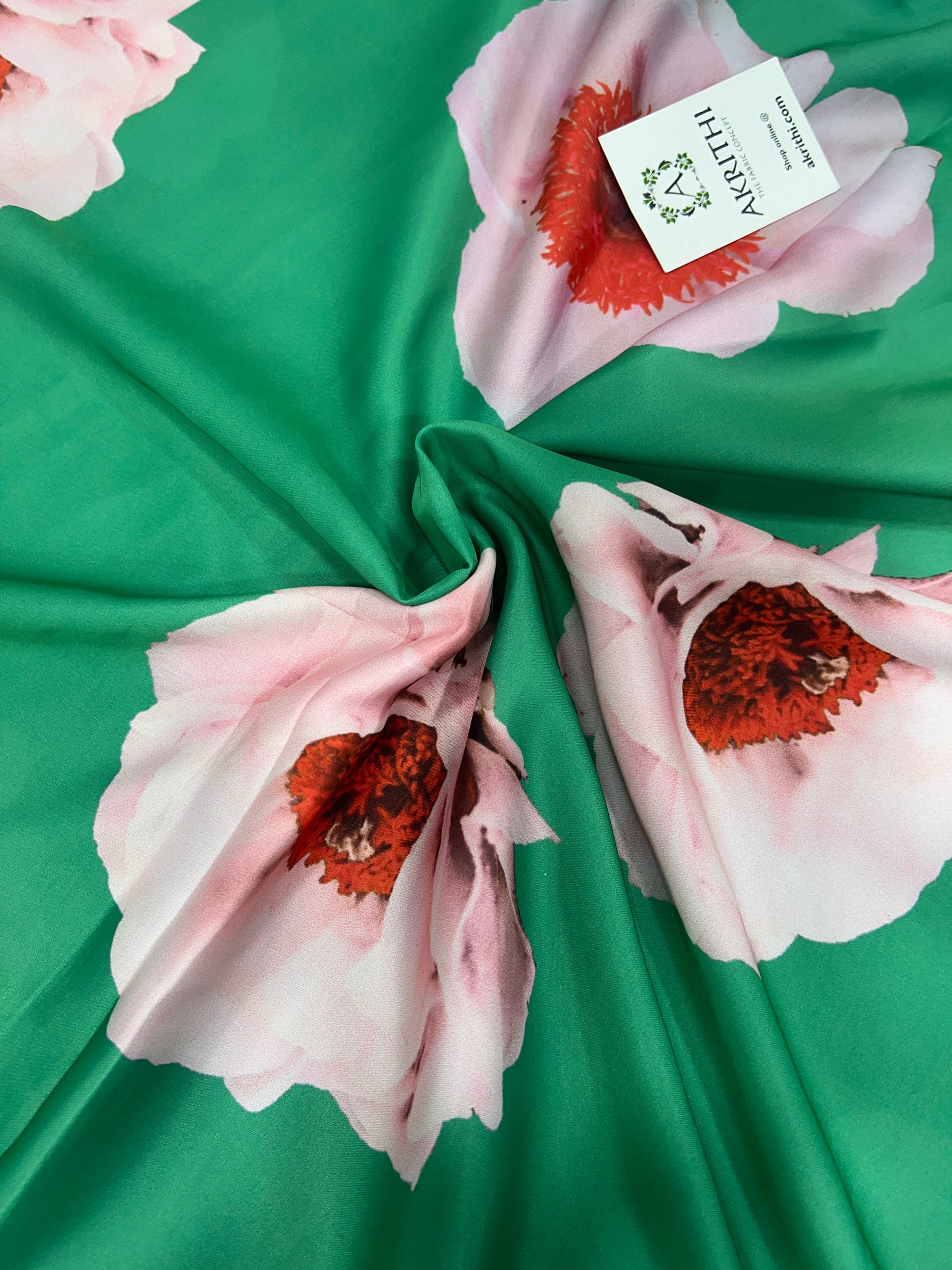 Digital printed modal satin fabric