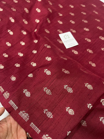 Pure raw silk Banarasi brocade fabric