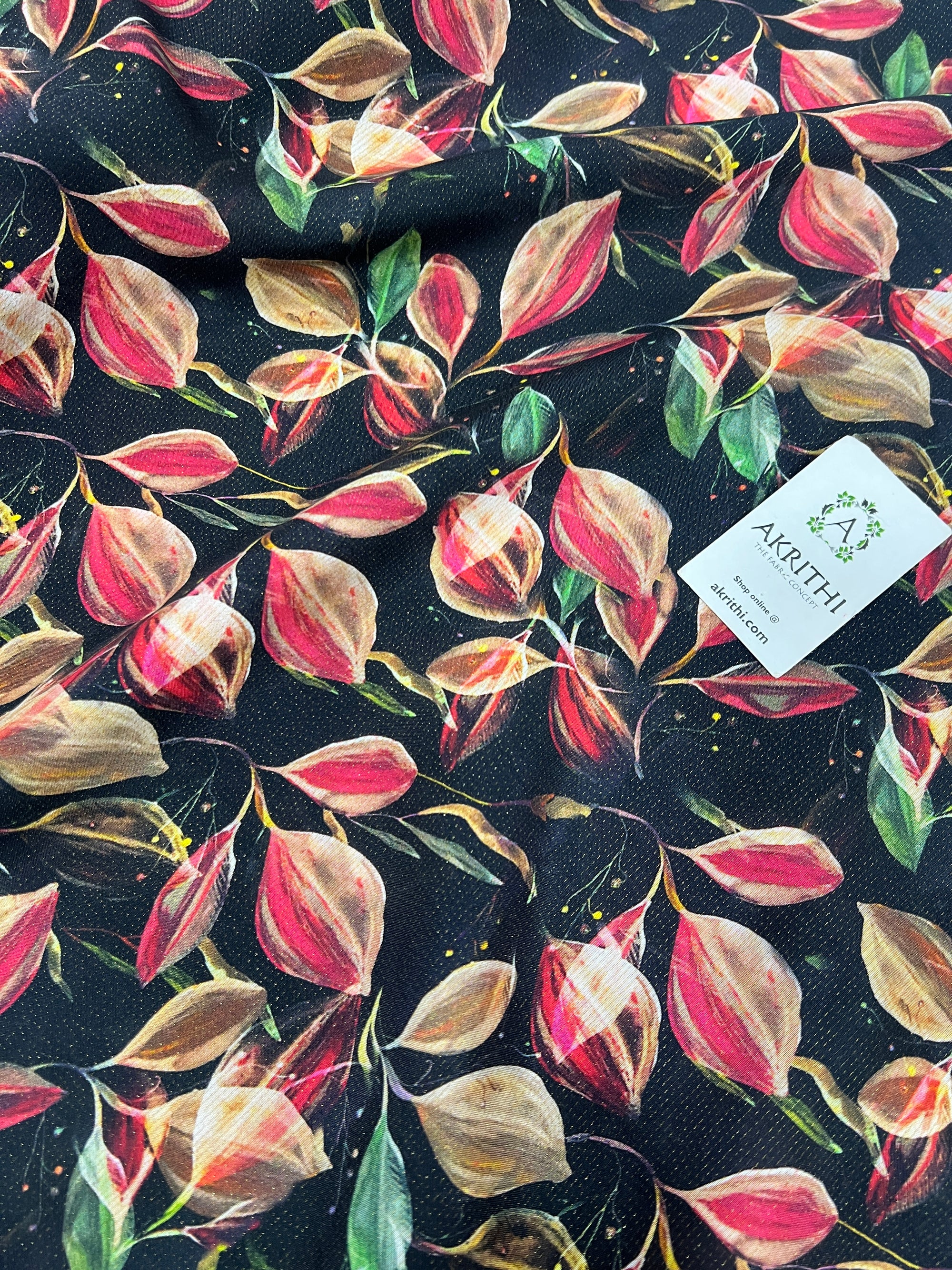 Printed pure lurex muslin fabric