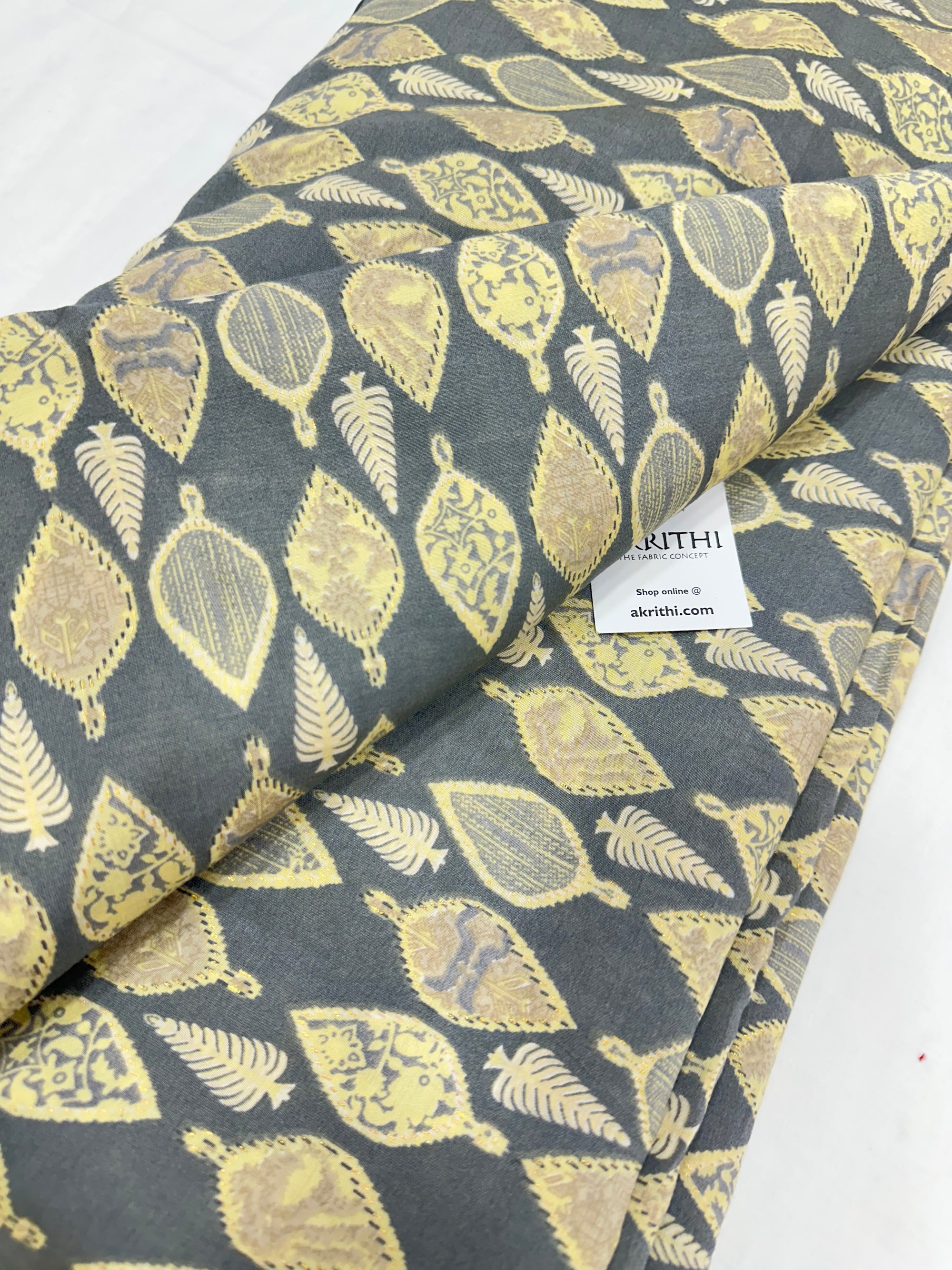 Printed silk fabric