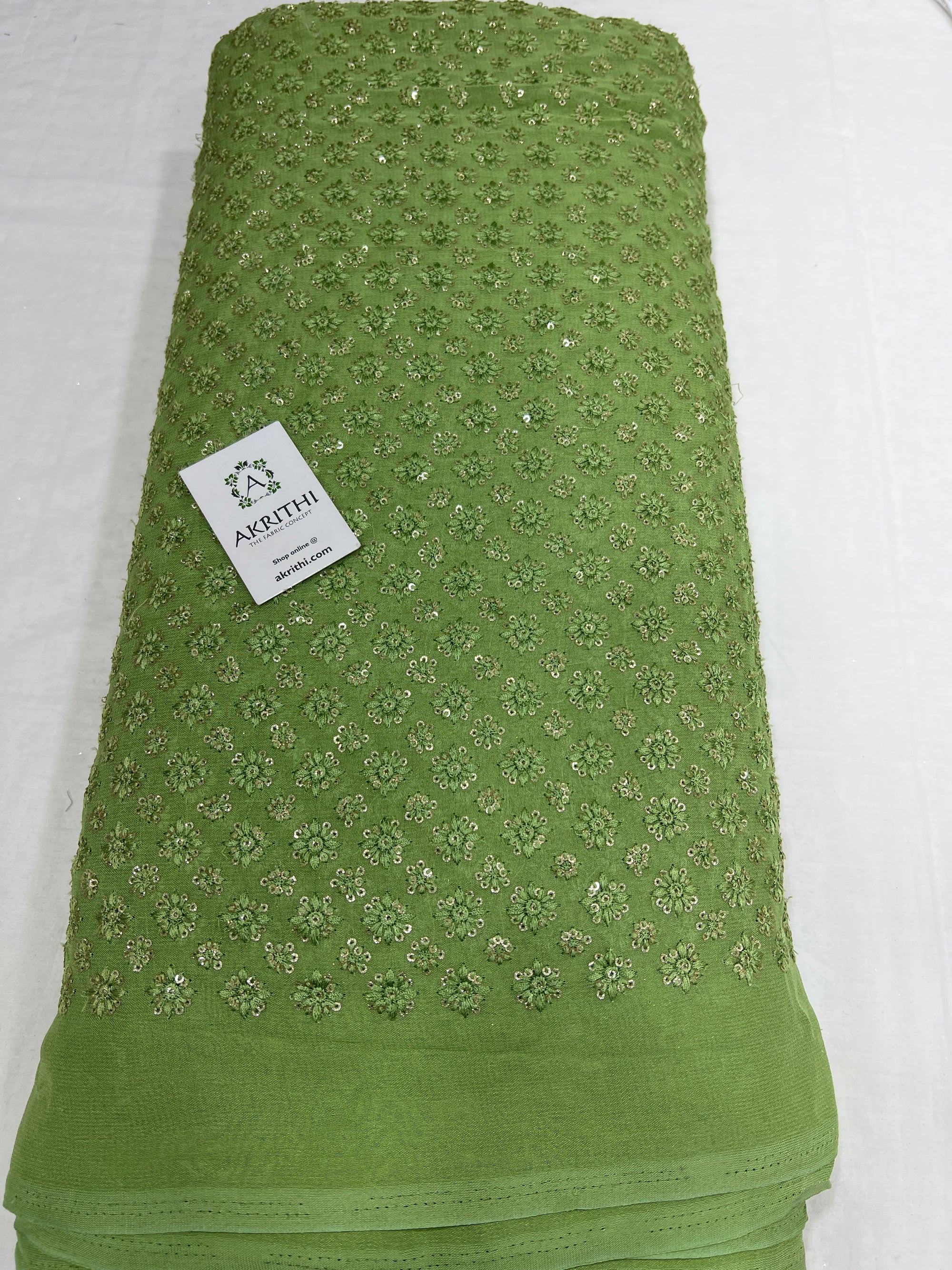 Embroidered on pure georgette fabric