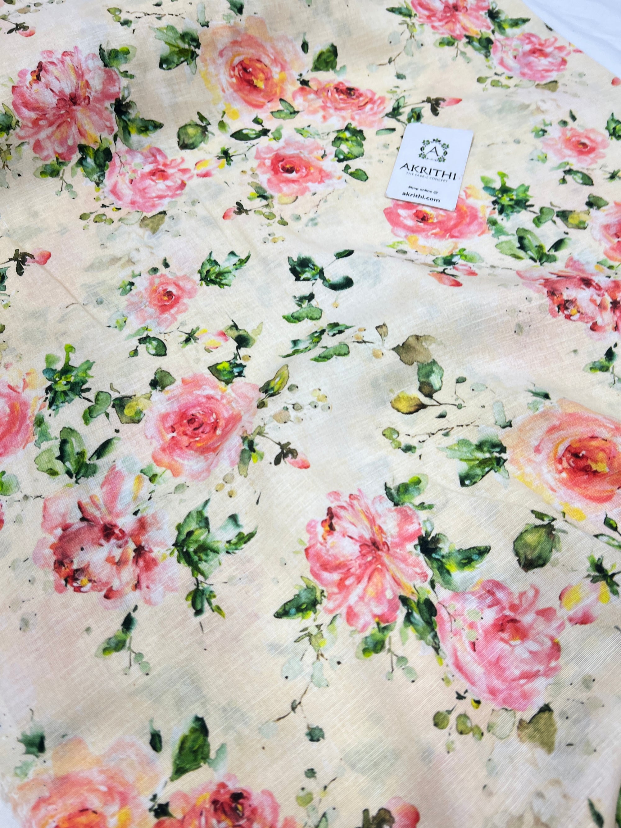 Digital Printed pure linen fabric