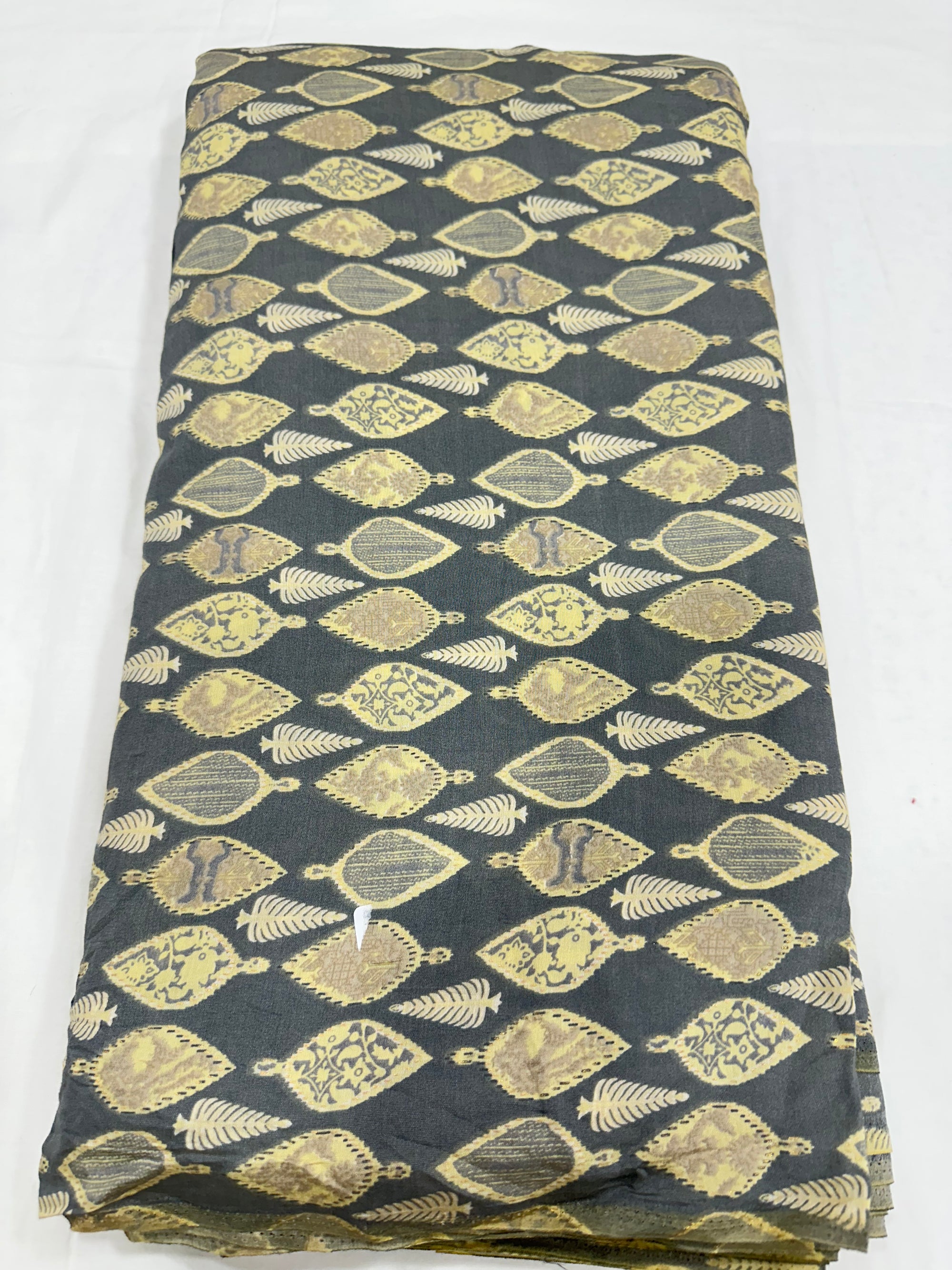 Printed silk fabric