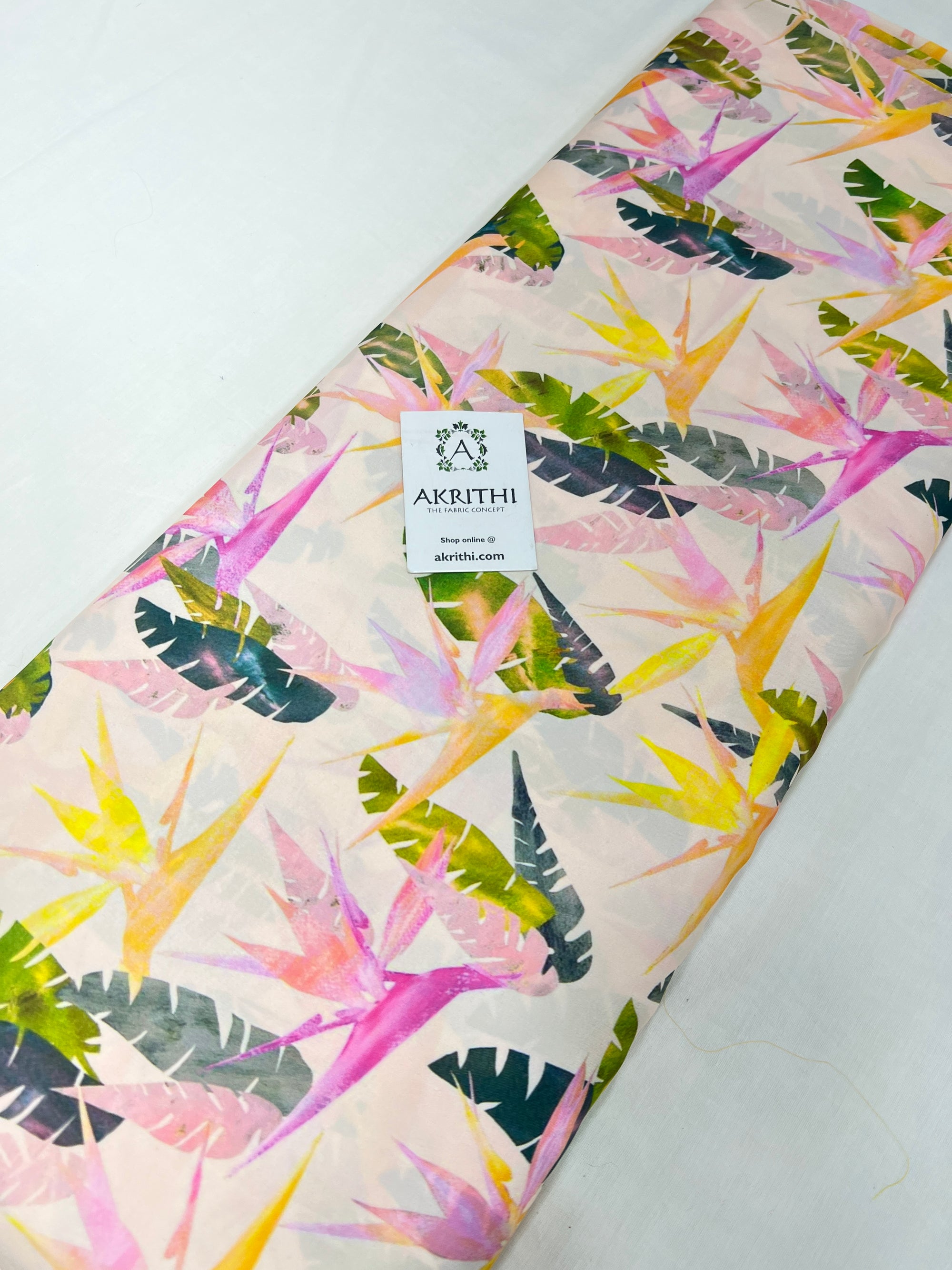 Digital printed modal satin fabric
