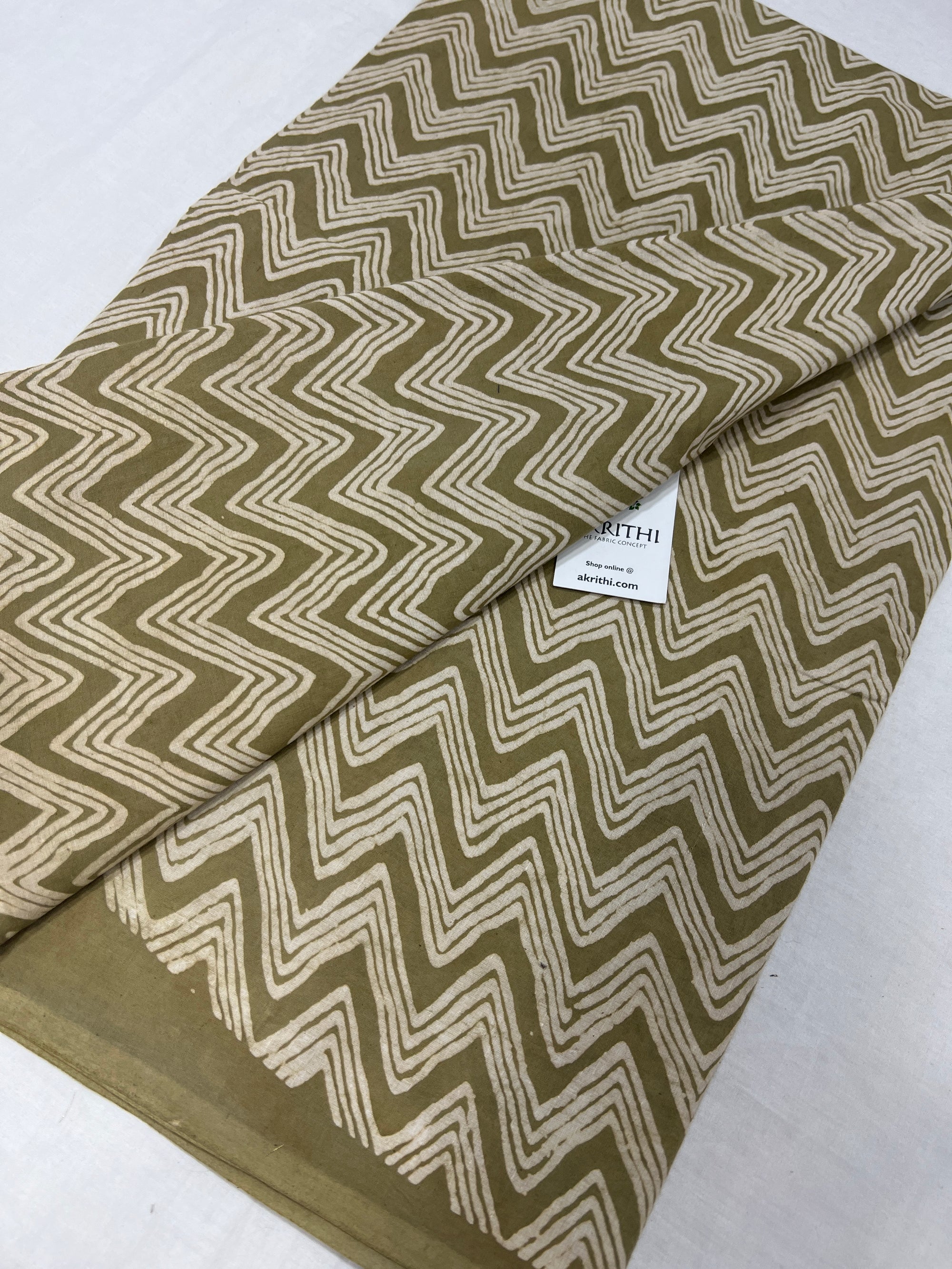 Dabu block Printed pure cotton fabric