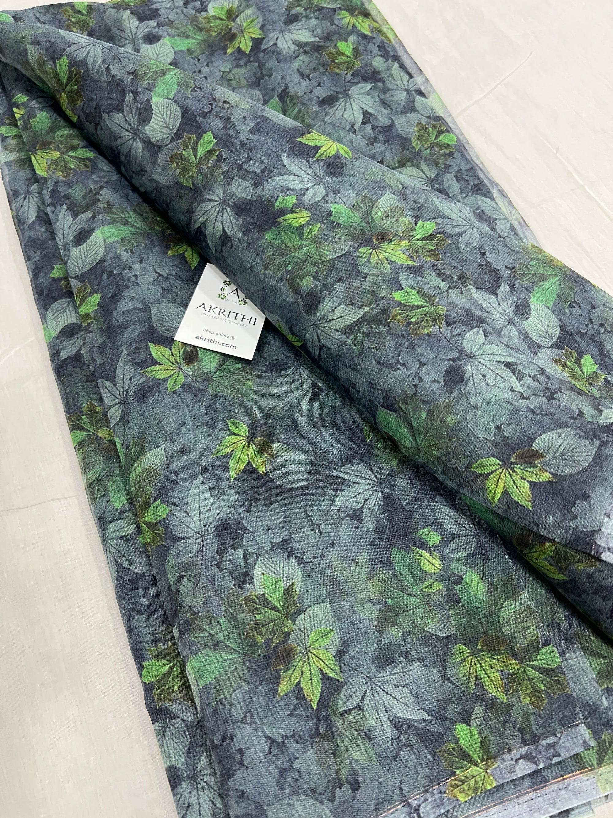 Printed organza fabric