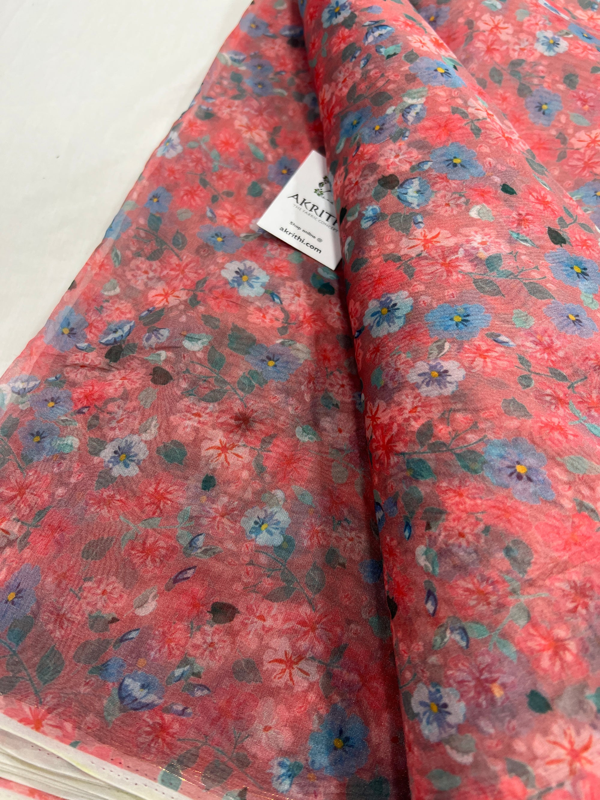 Printed organza fabric