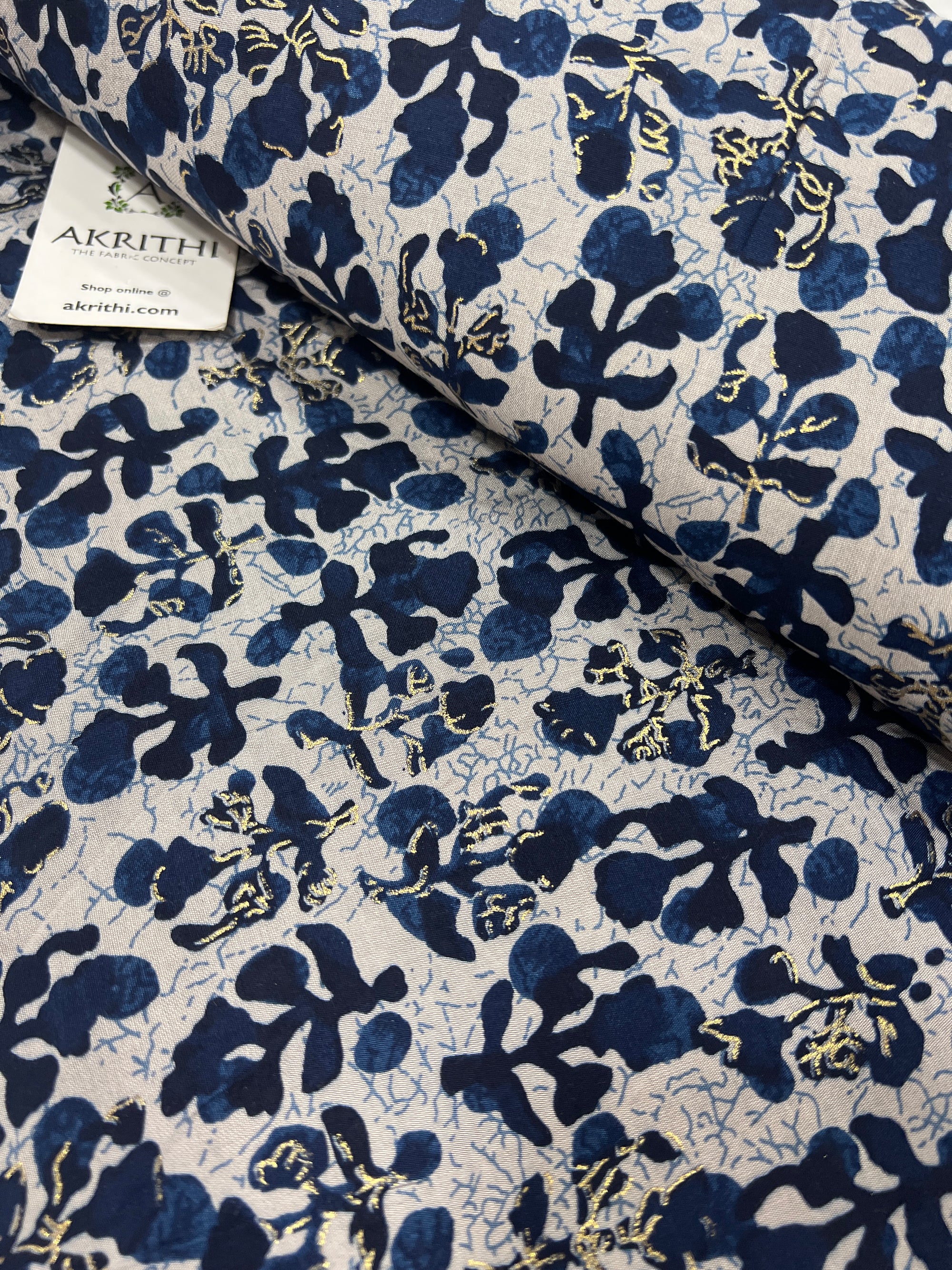 Printed viscose silk fabric