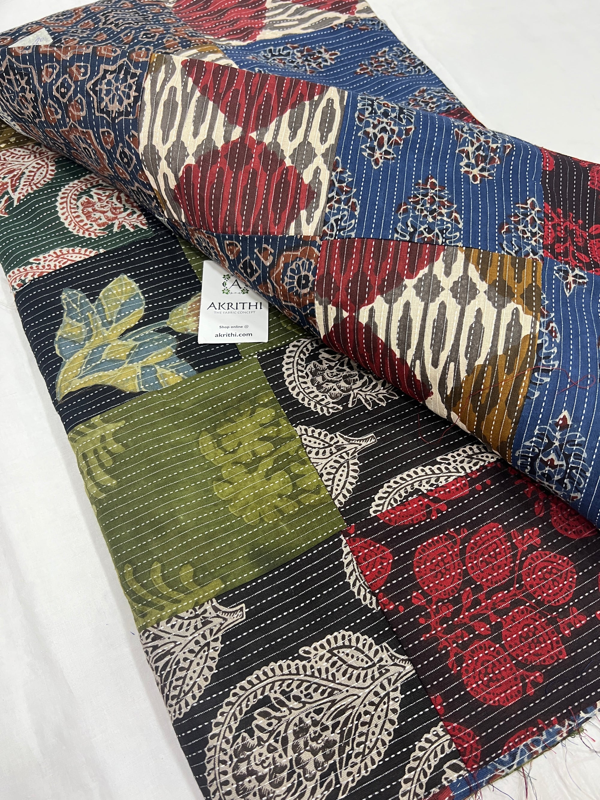 Patch work pure cotton fabric