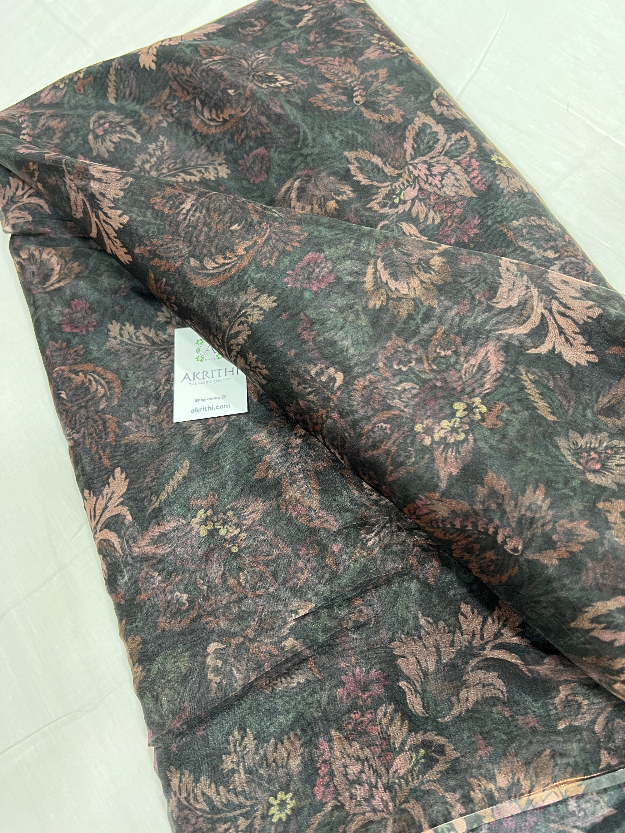 Printed organza fabric
