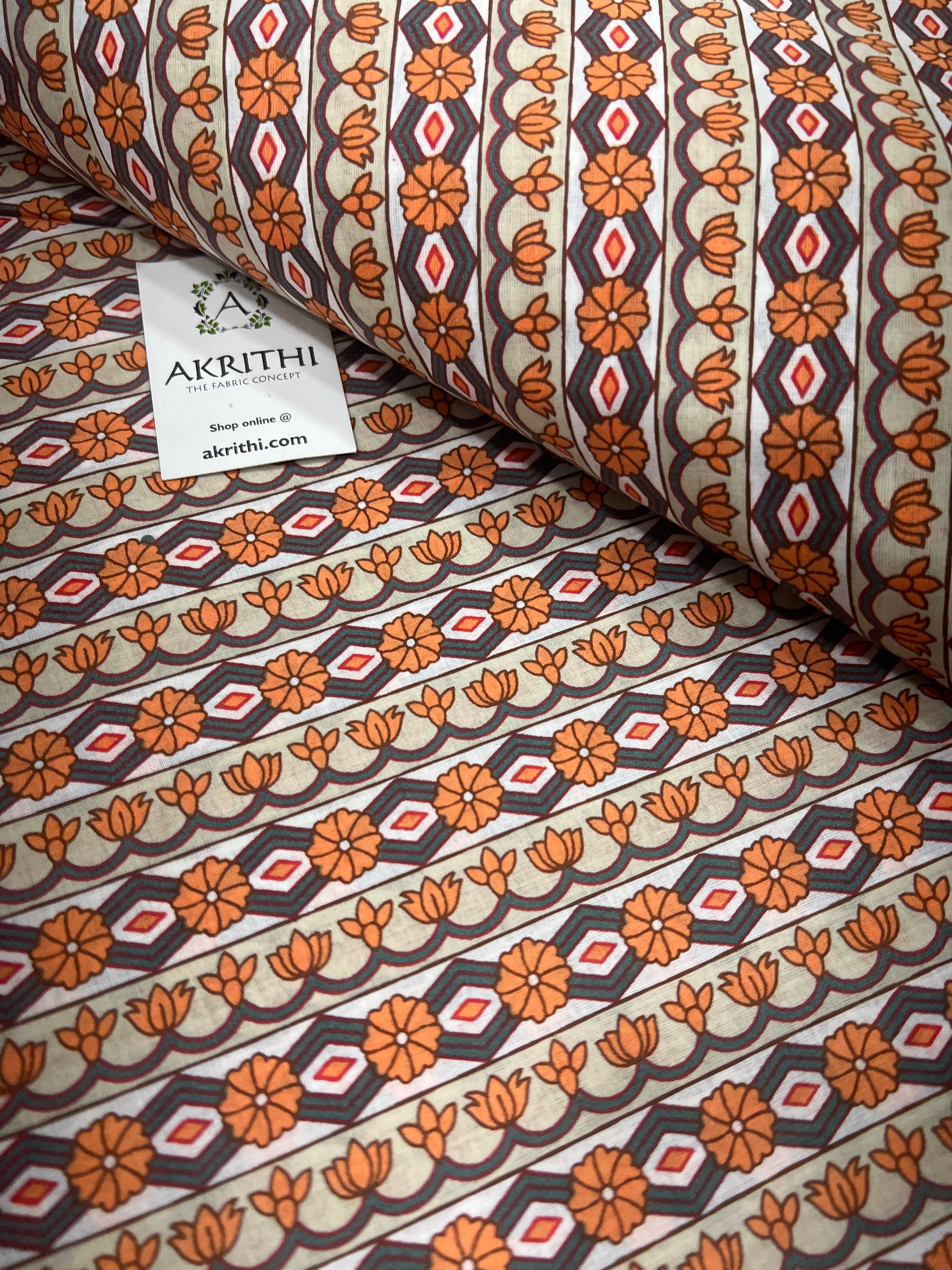 Printed pure cotton fabric
