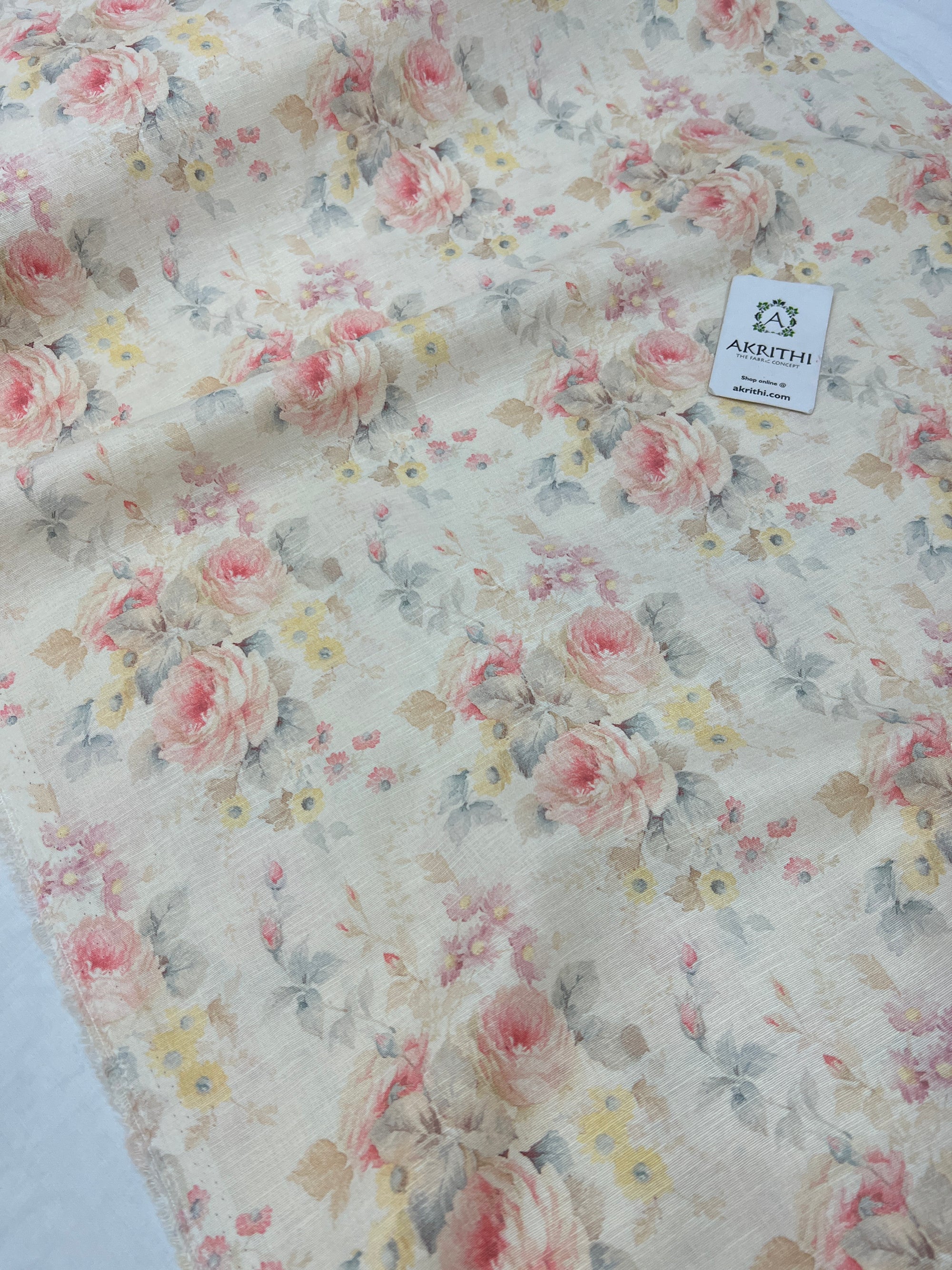 Digital Printed pure linen fabric