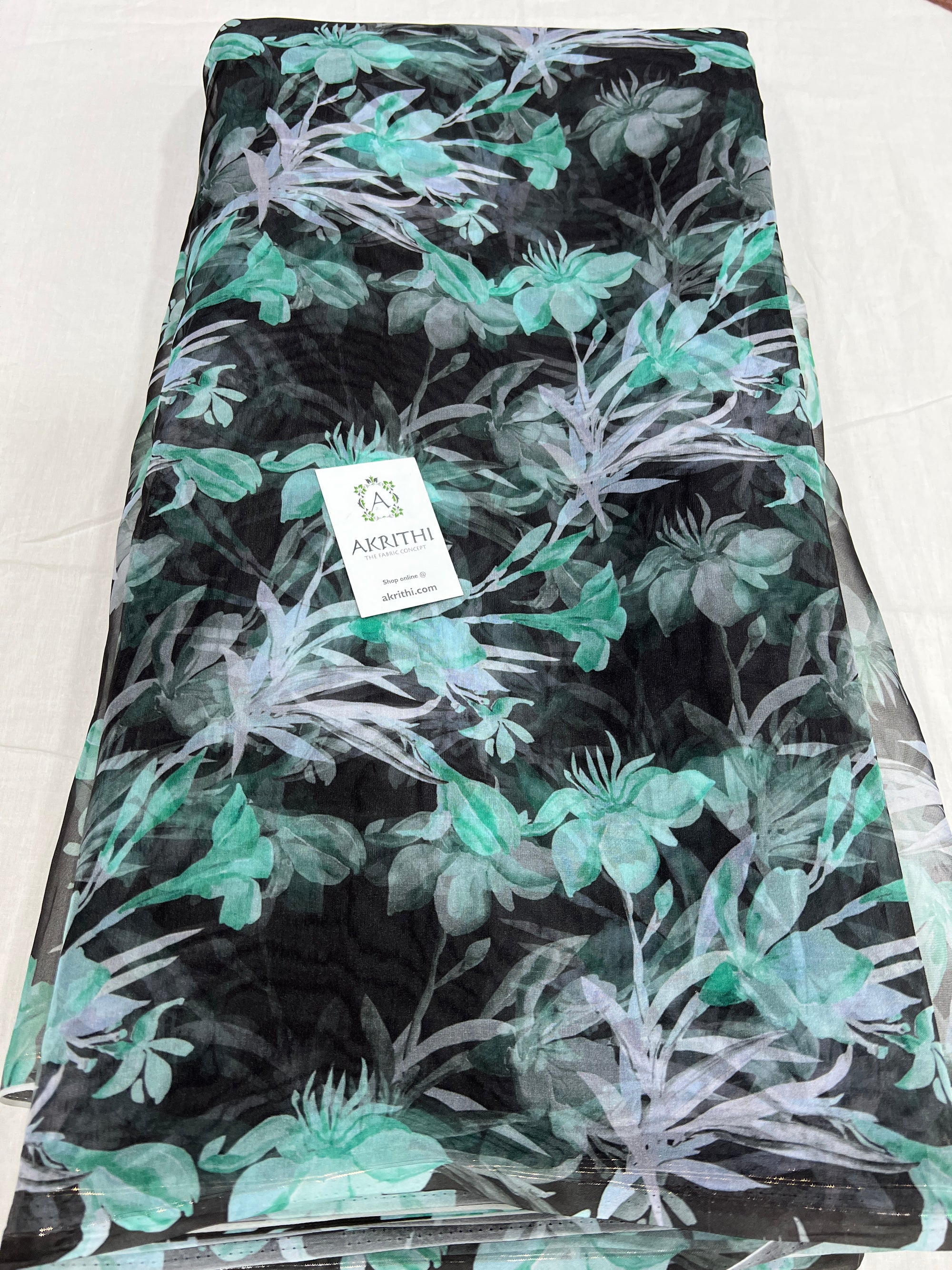 Printed organza fabric