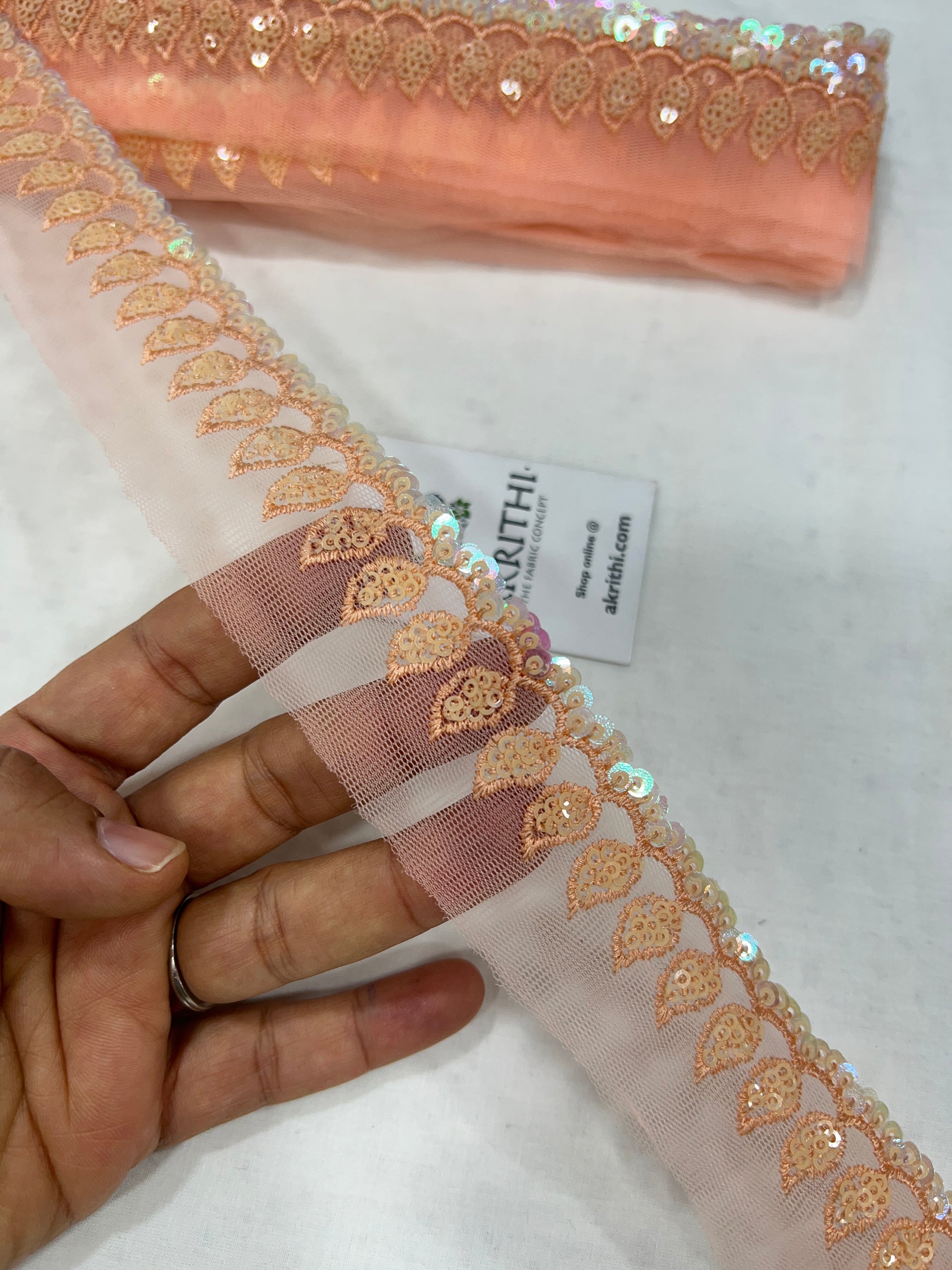 Embroidered lace 9 metres roll