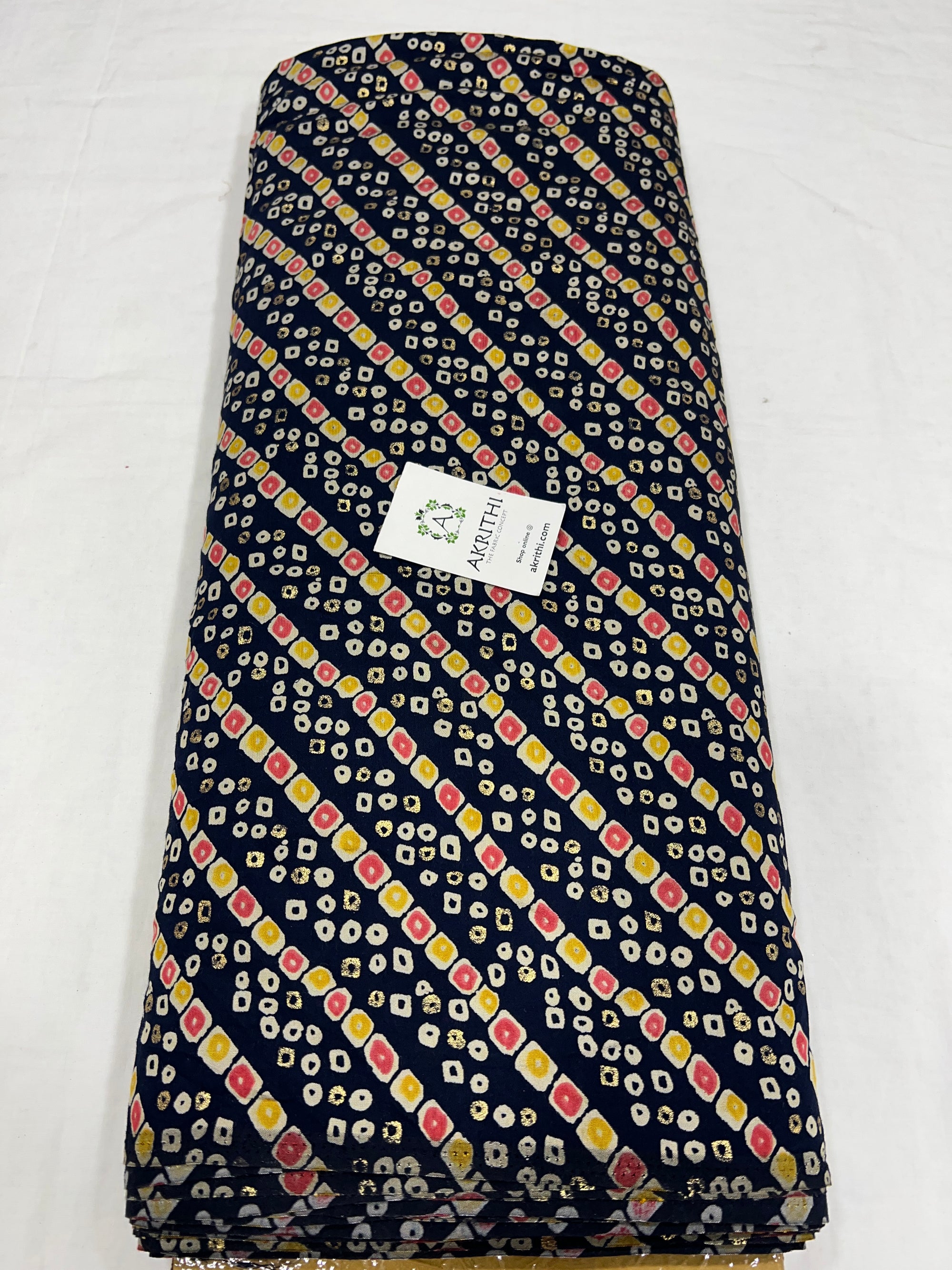 Printed viscose silk fabric
