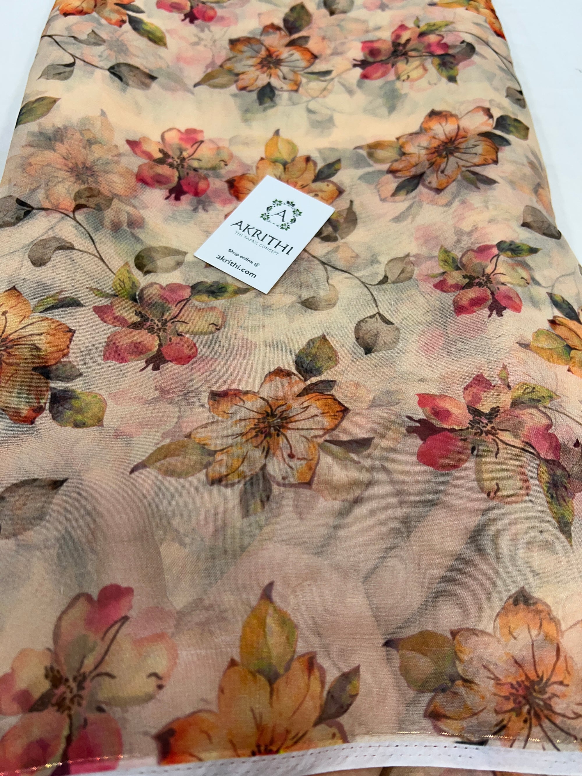 Printed organza fabric