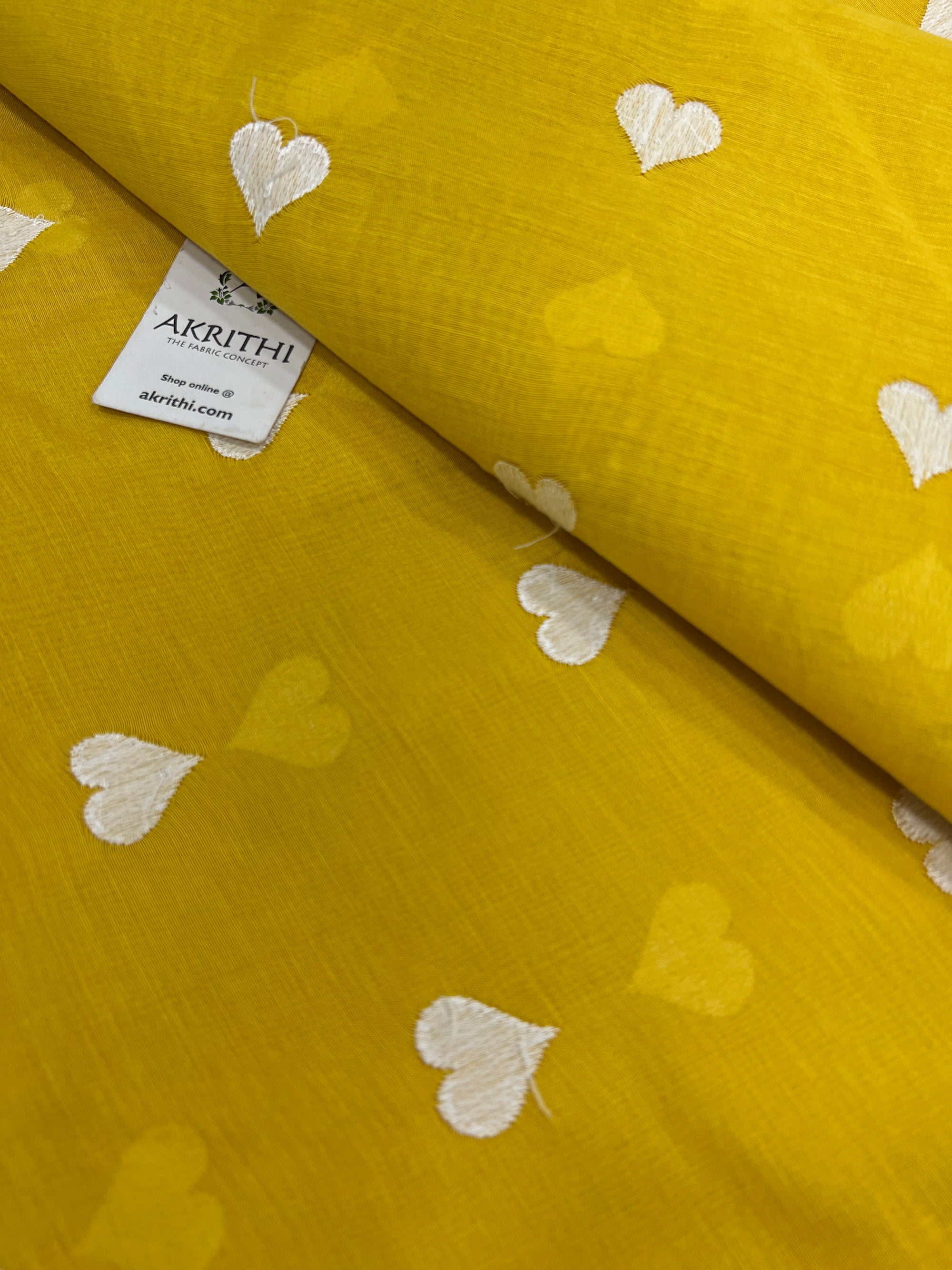 CHANDERI EMBROIDERED FABRIC