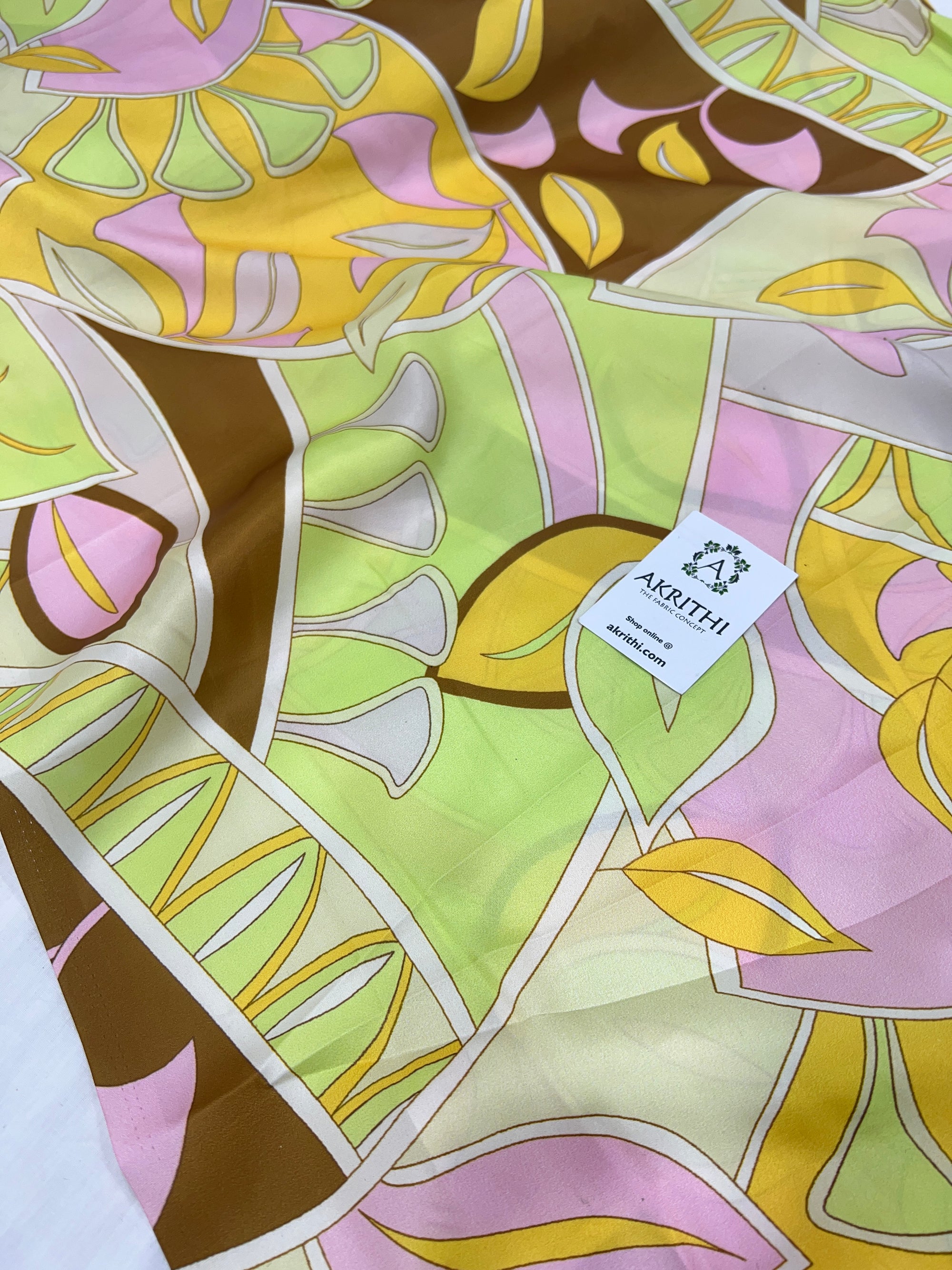 Digital printed modal satin fabric