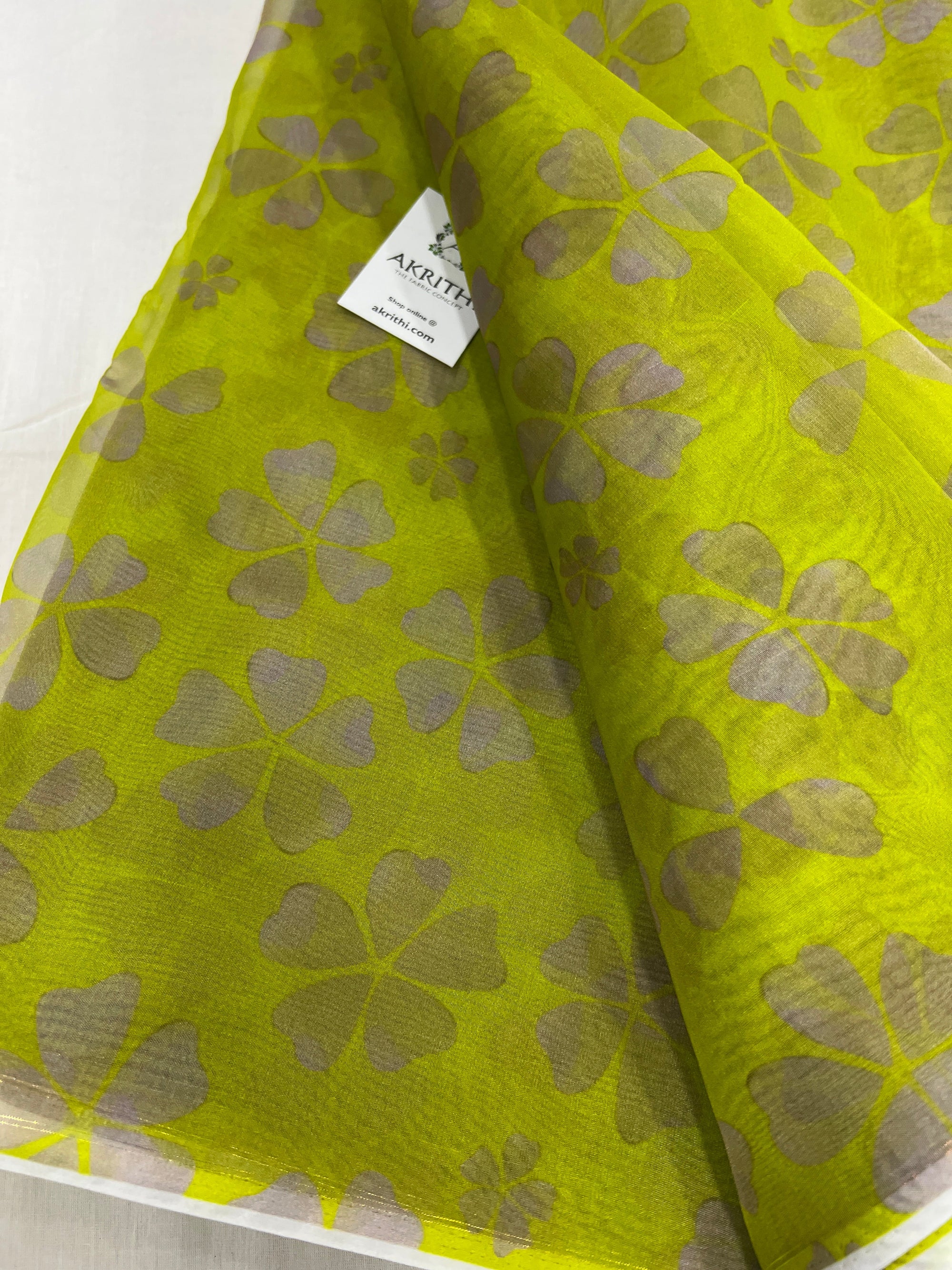 Printed organza fabric
