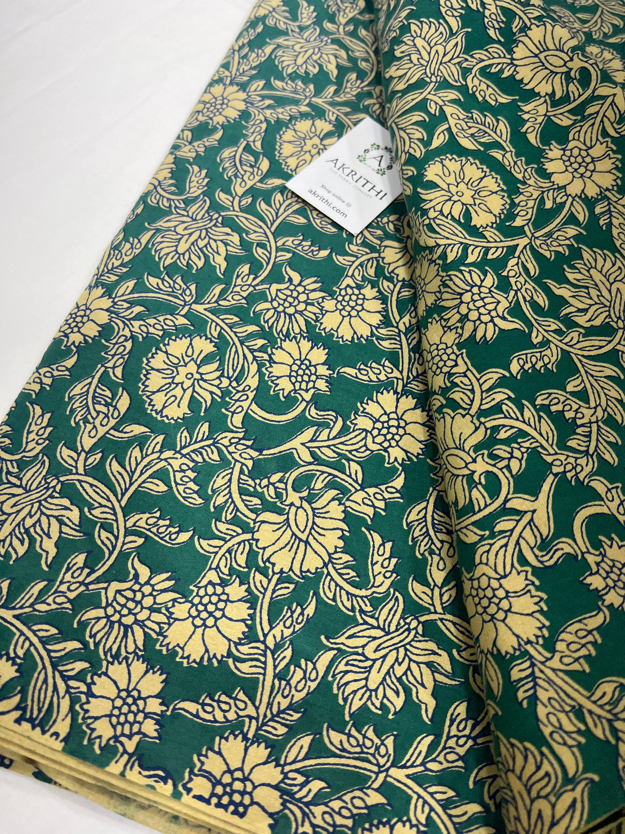 Block Printed pure cotton fabric