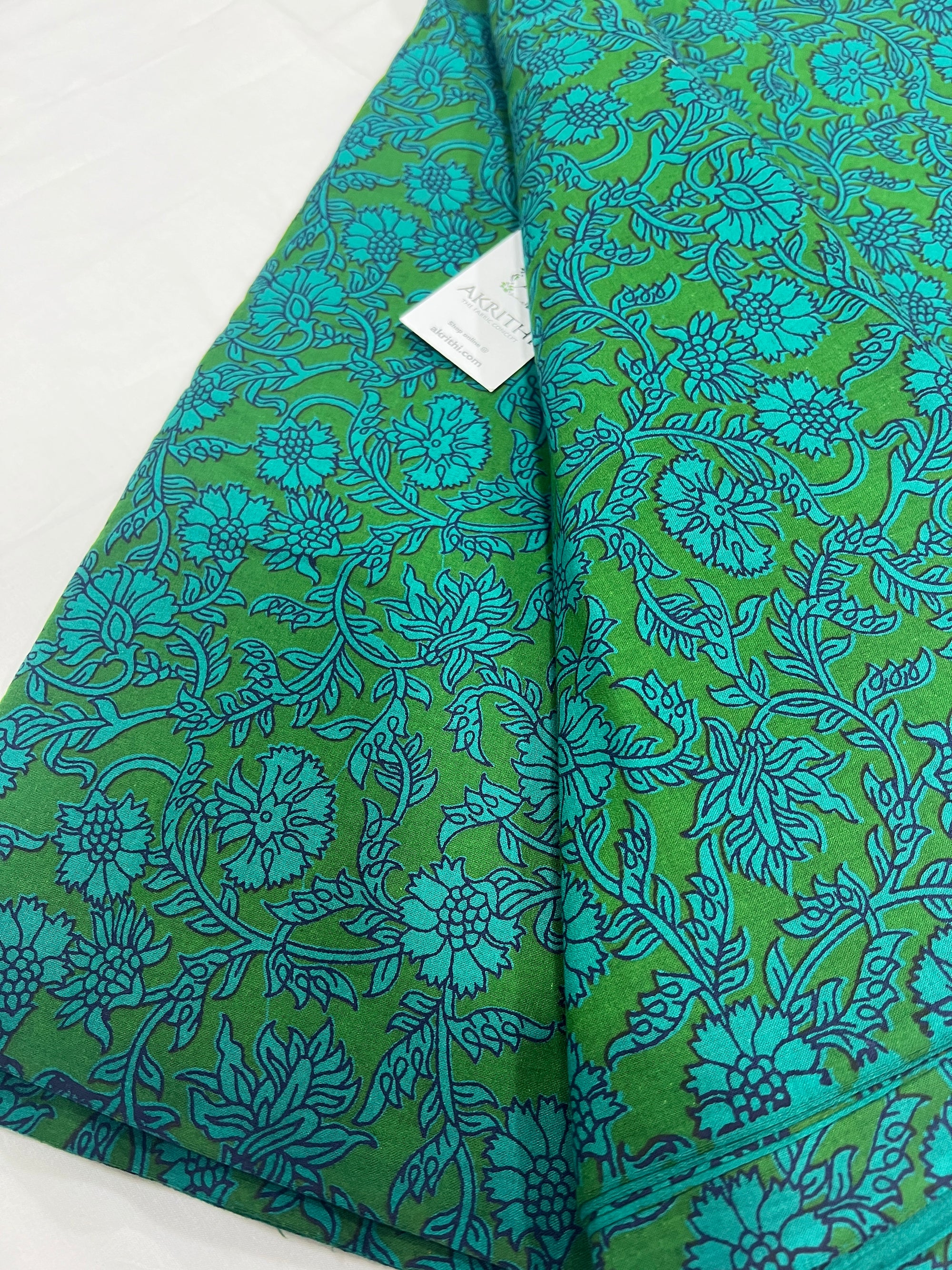 Block Printed pure cotton fabric
