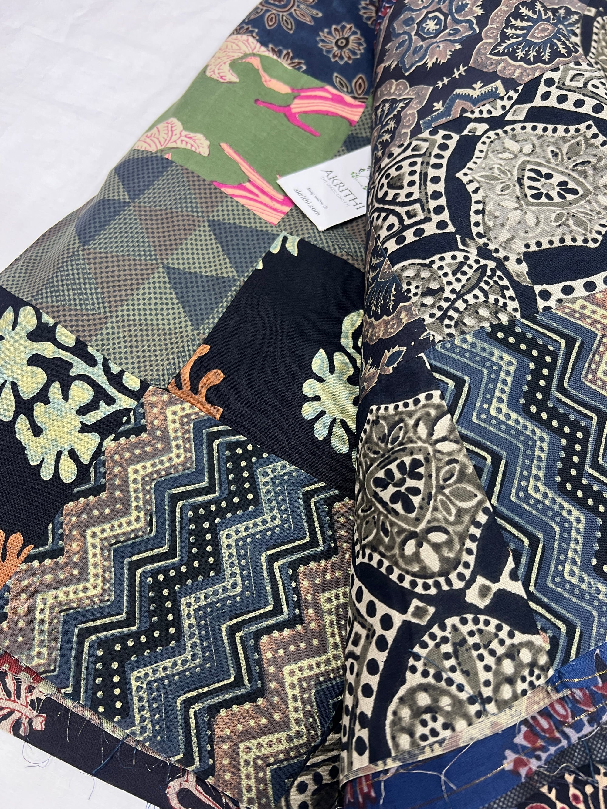 Patch work pure cotton fabric