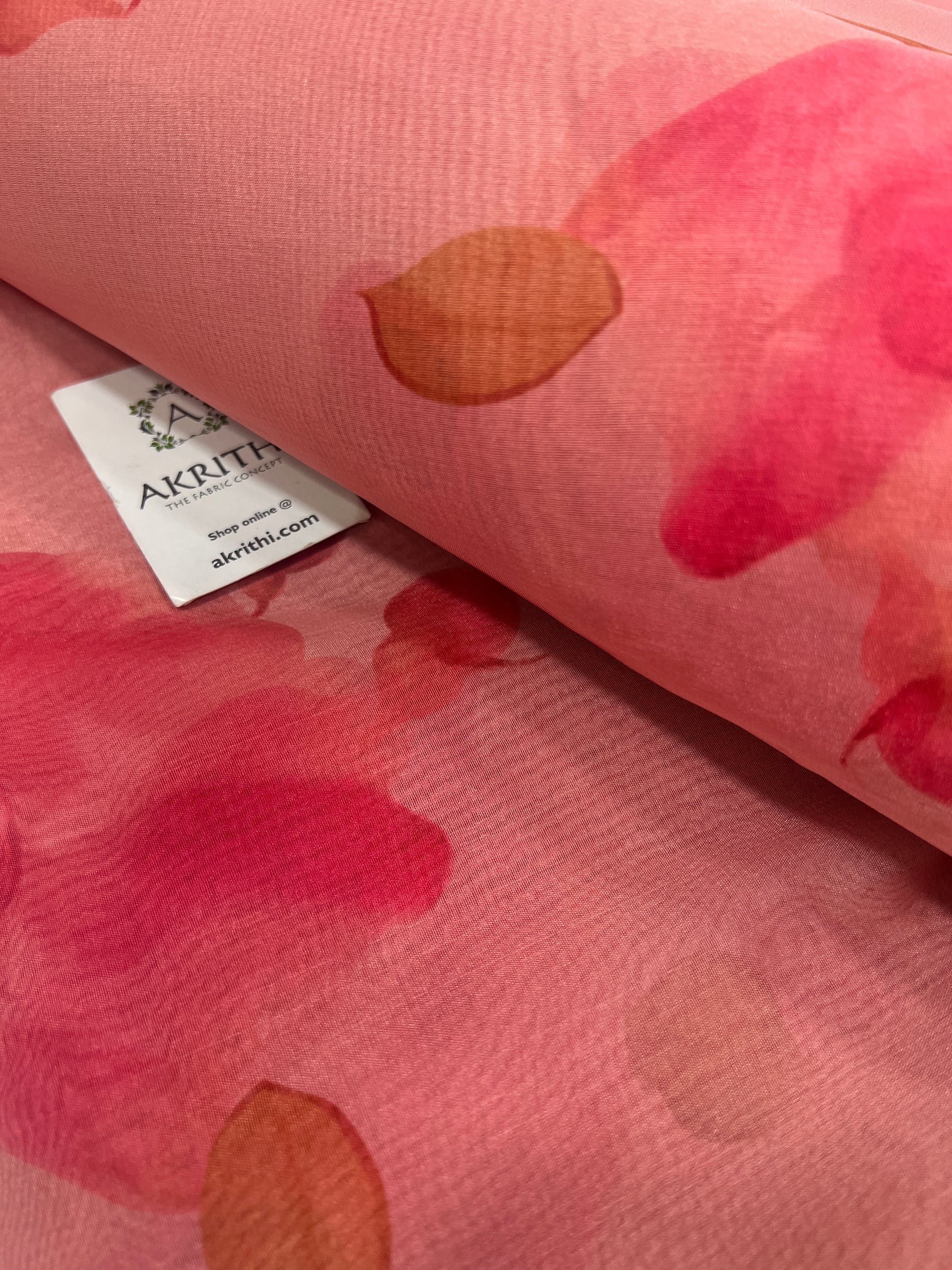 Digital floral Printed organza fabric