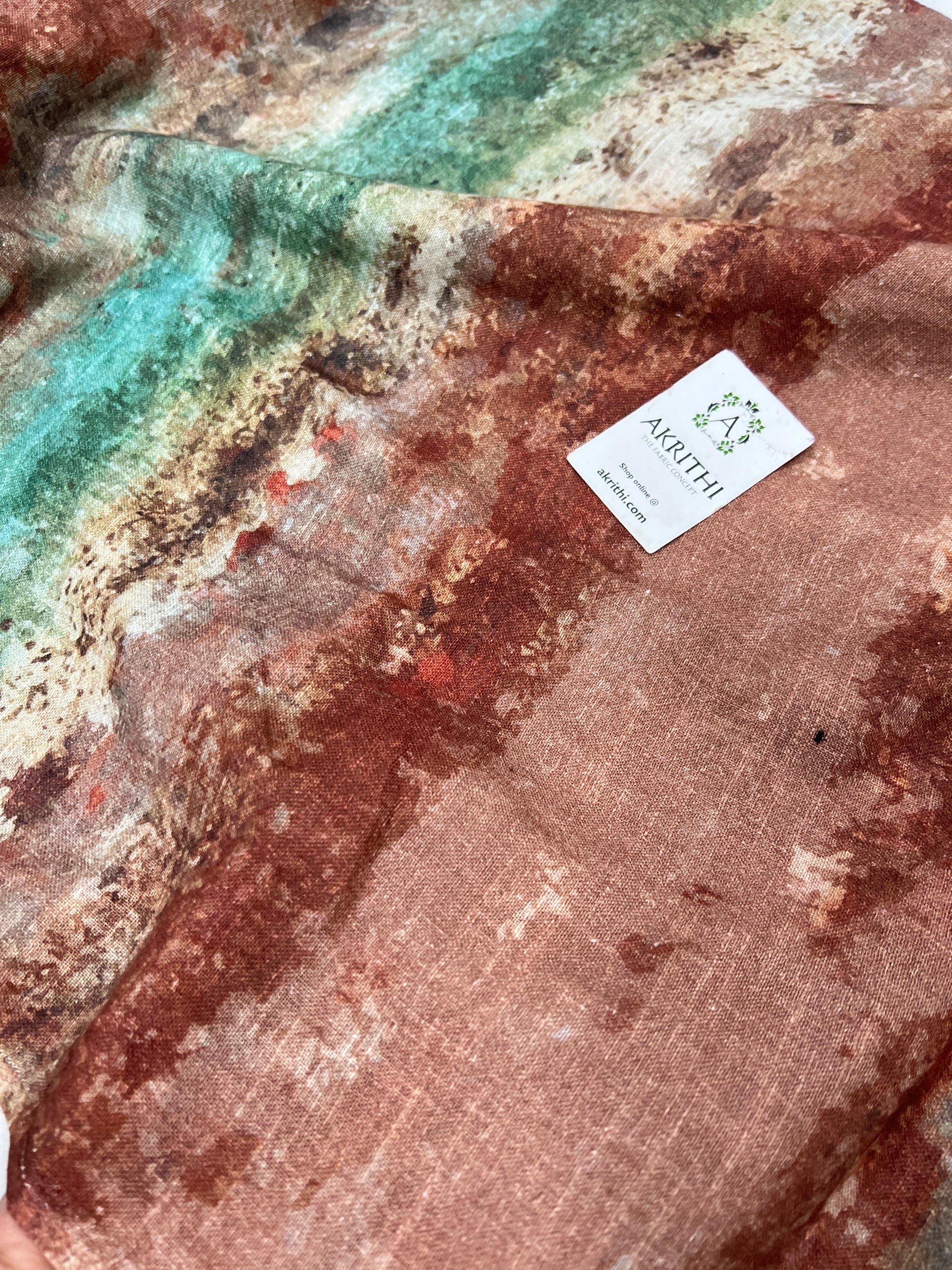 Digital Printed pure linen twill cotton fabric