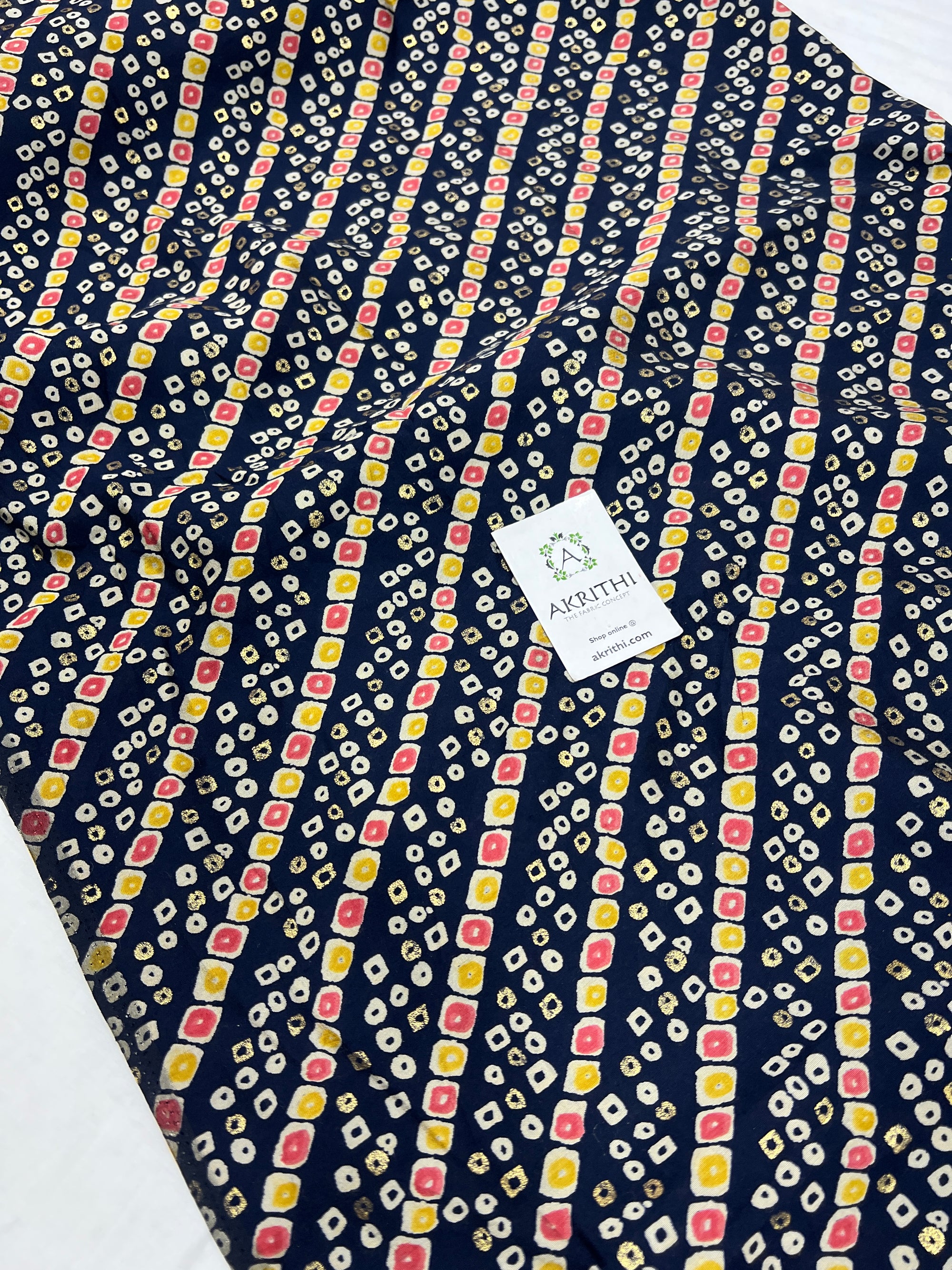 Printed viscose silk fabric
