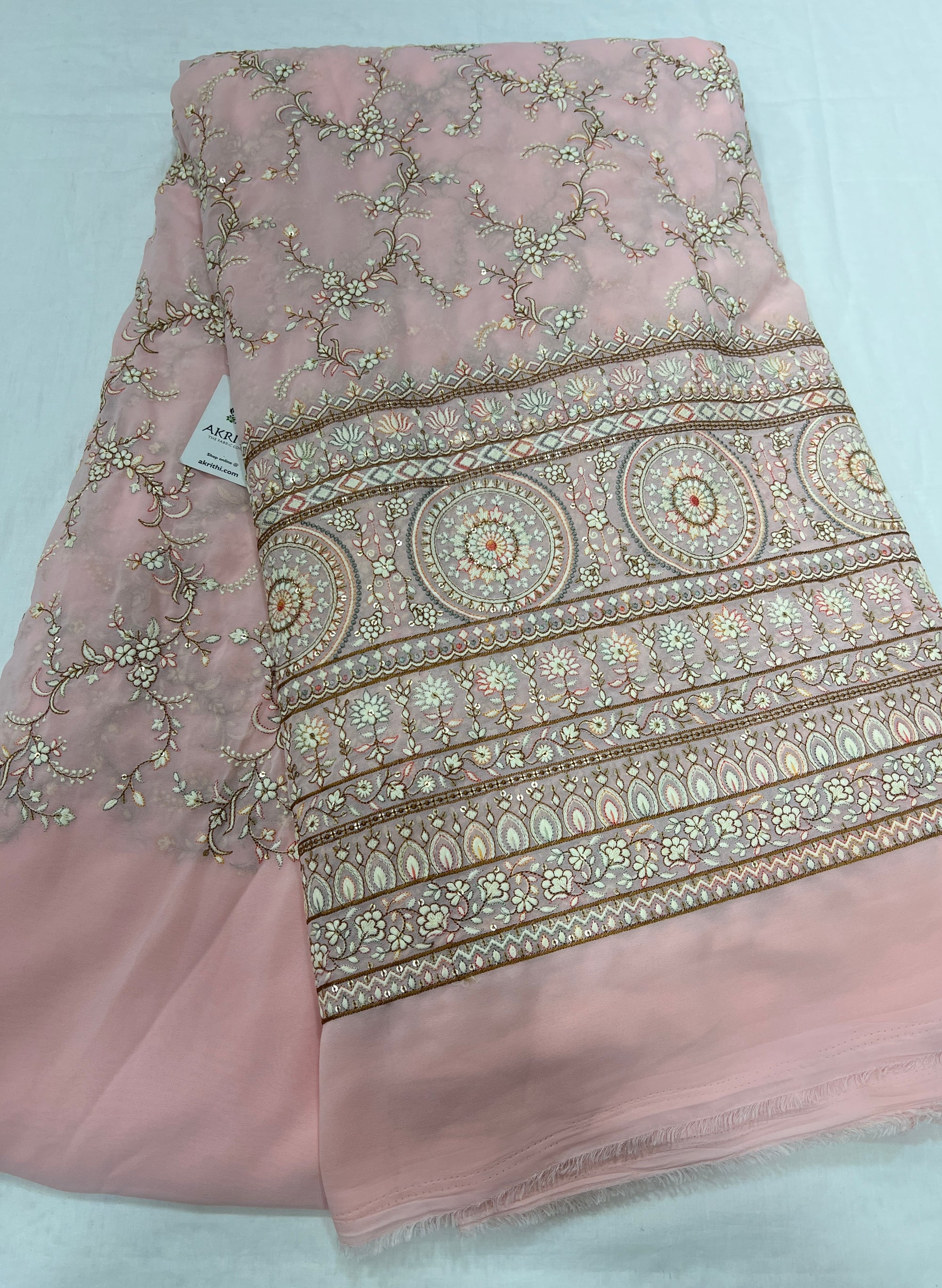 Embroidered Georgette fabric
