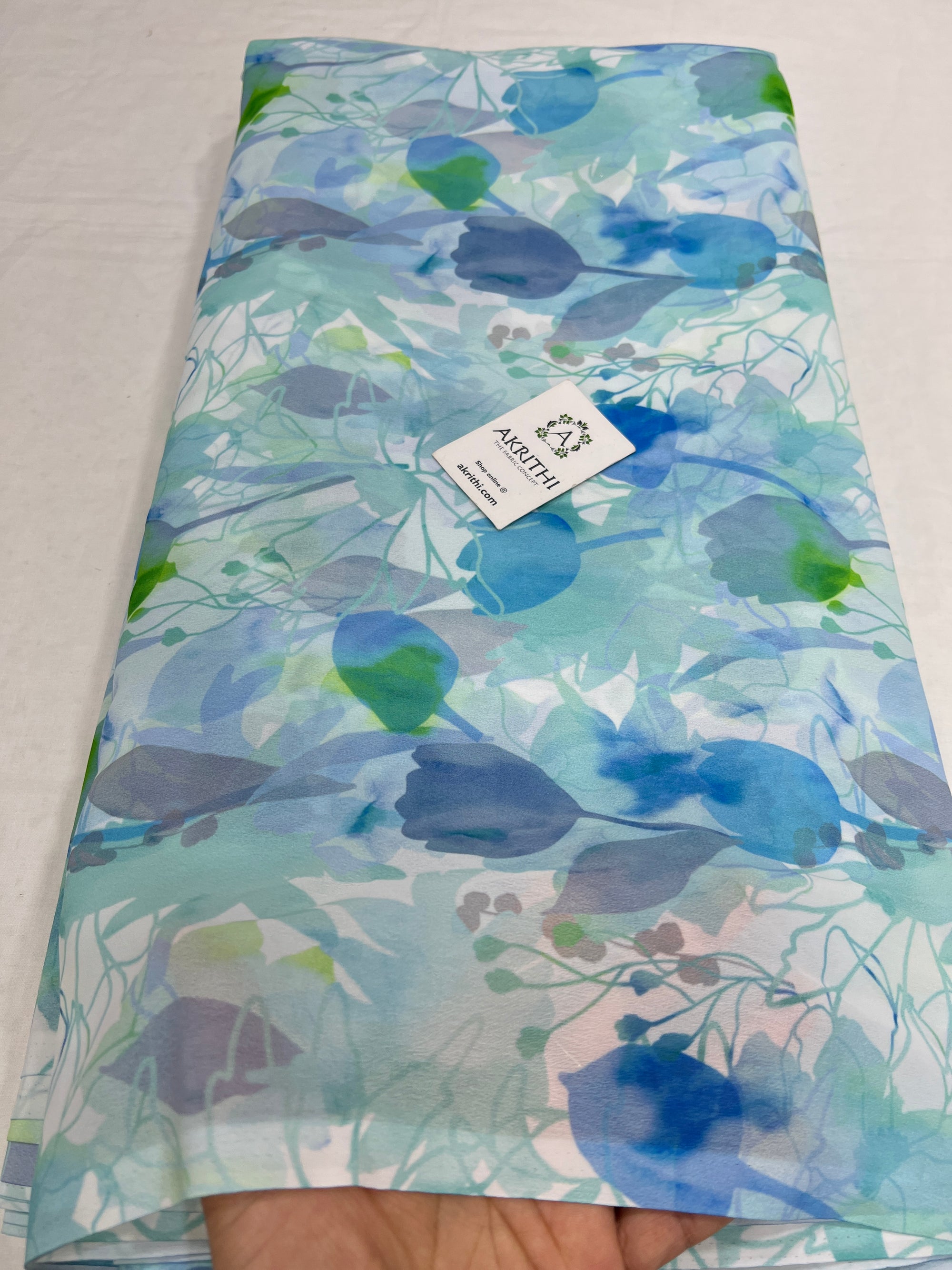 Digital floral printed georgette fabric