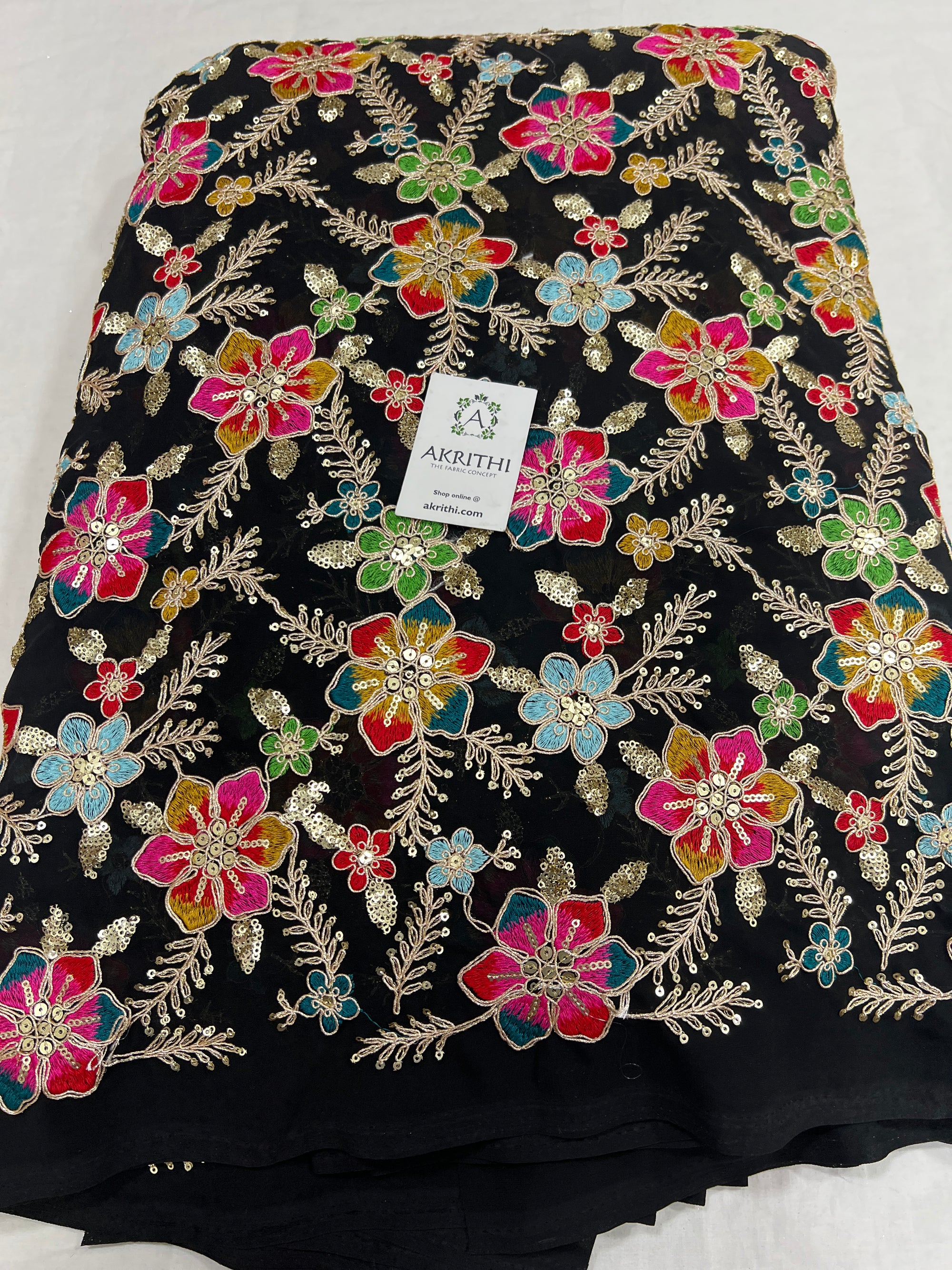 Embroidered Georgette fabric