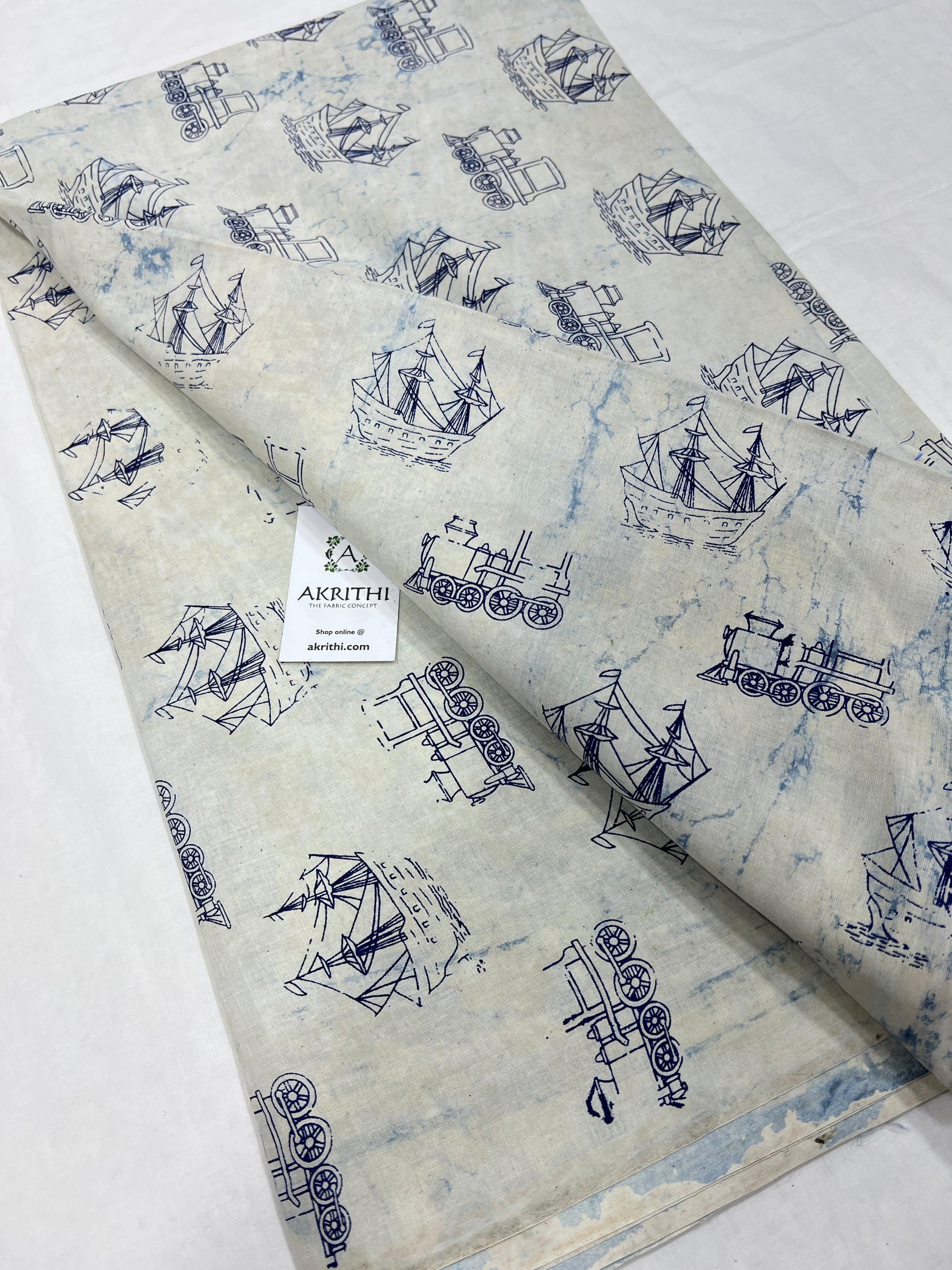 Dabu Printed pure cotton fabric