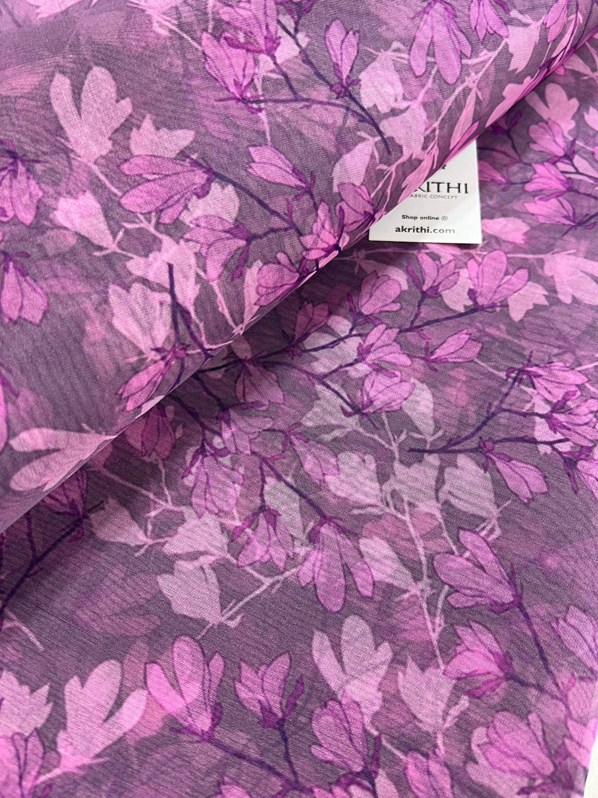 Printed organza fabric