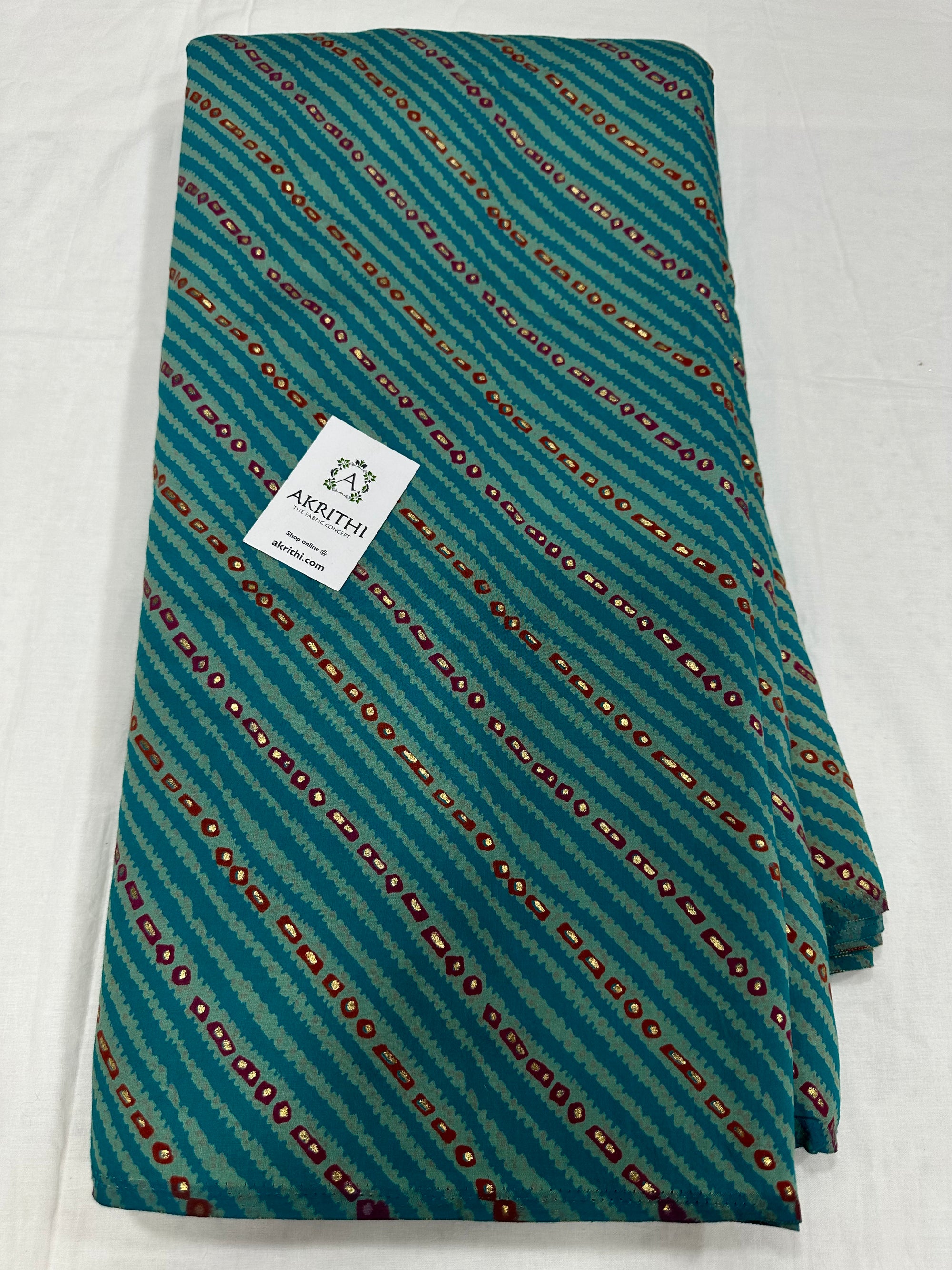Printed silk fabric