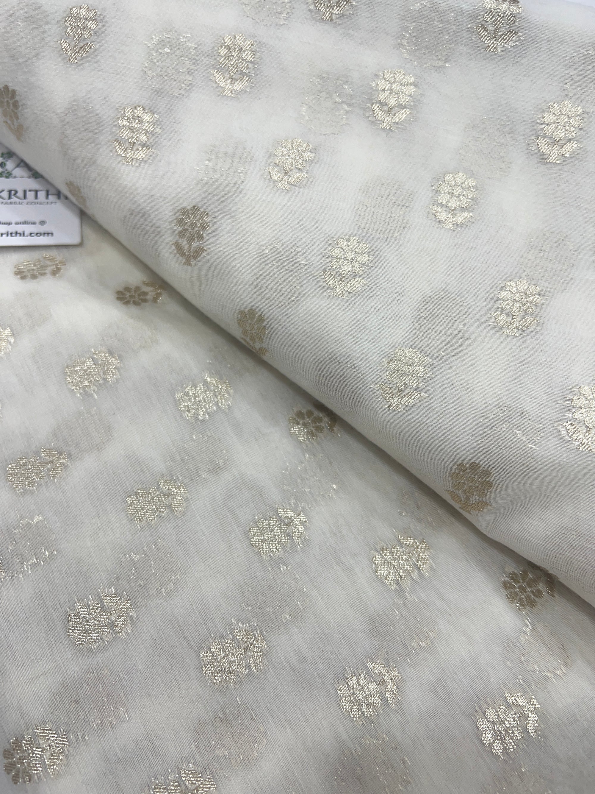 Dyeable banarasi Handloom chanderi lurex fabric