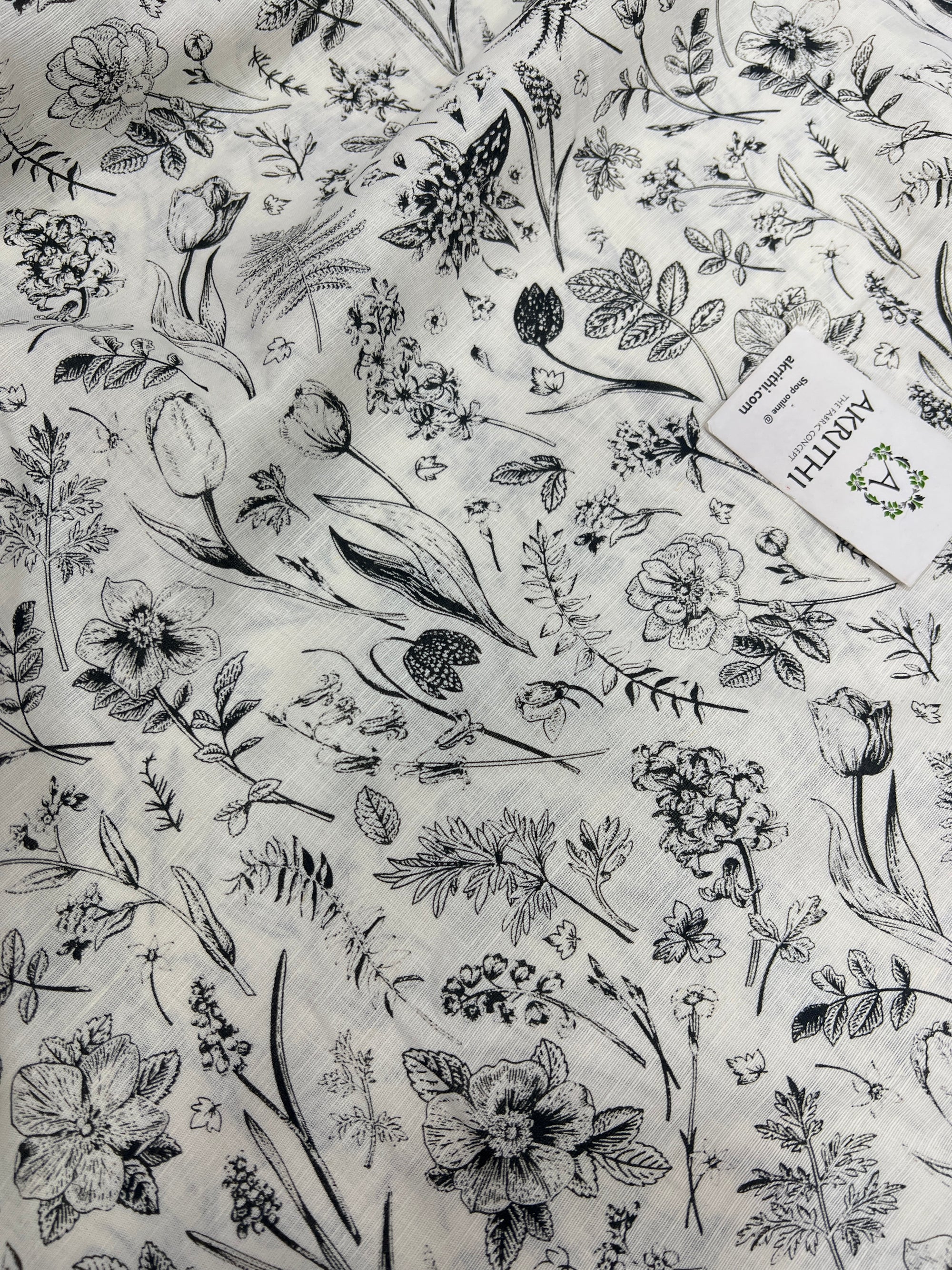 Digital Printed pure linen fabric