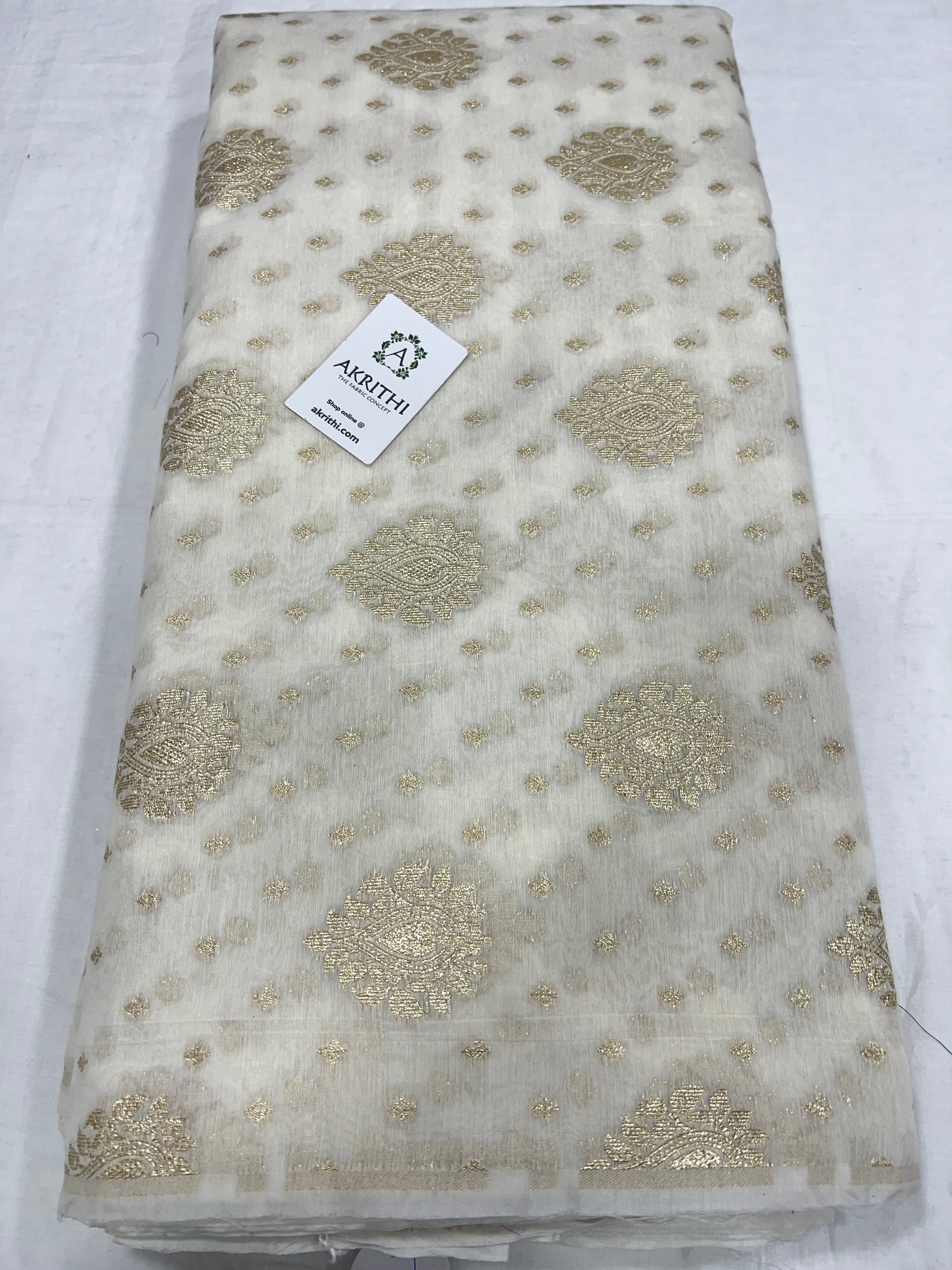 Dyeable banarasi Handloom chanderi lurex fabric
