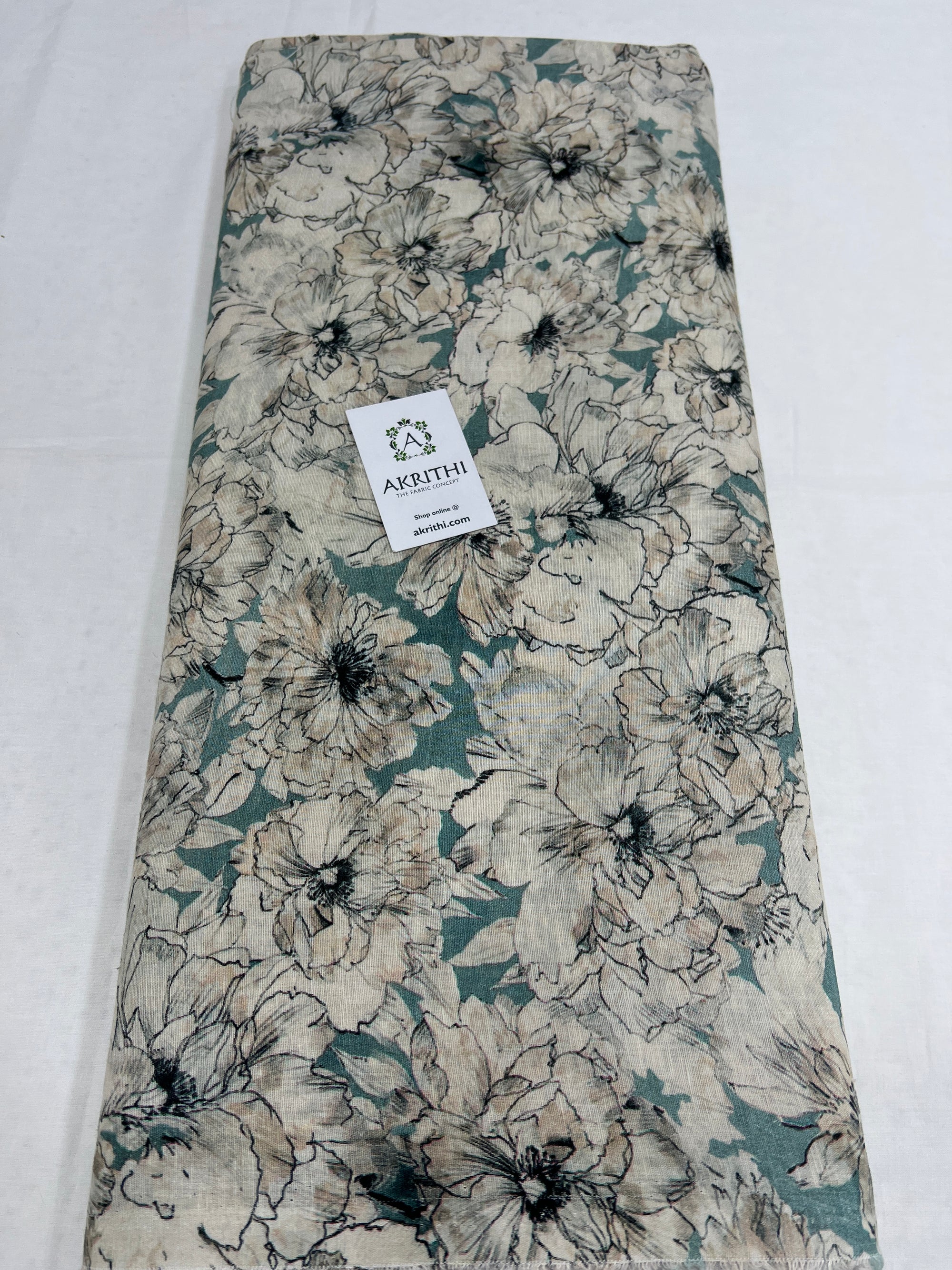 Digital Printed pure linen fabric