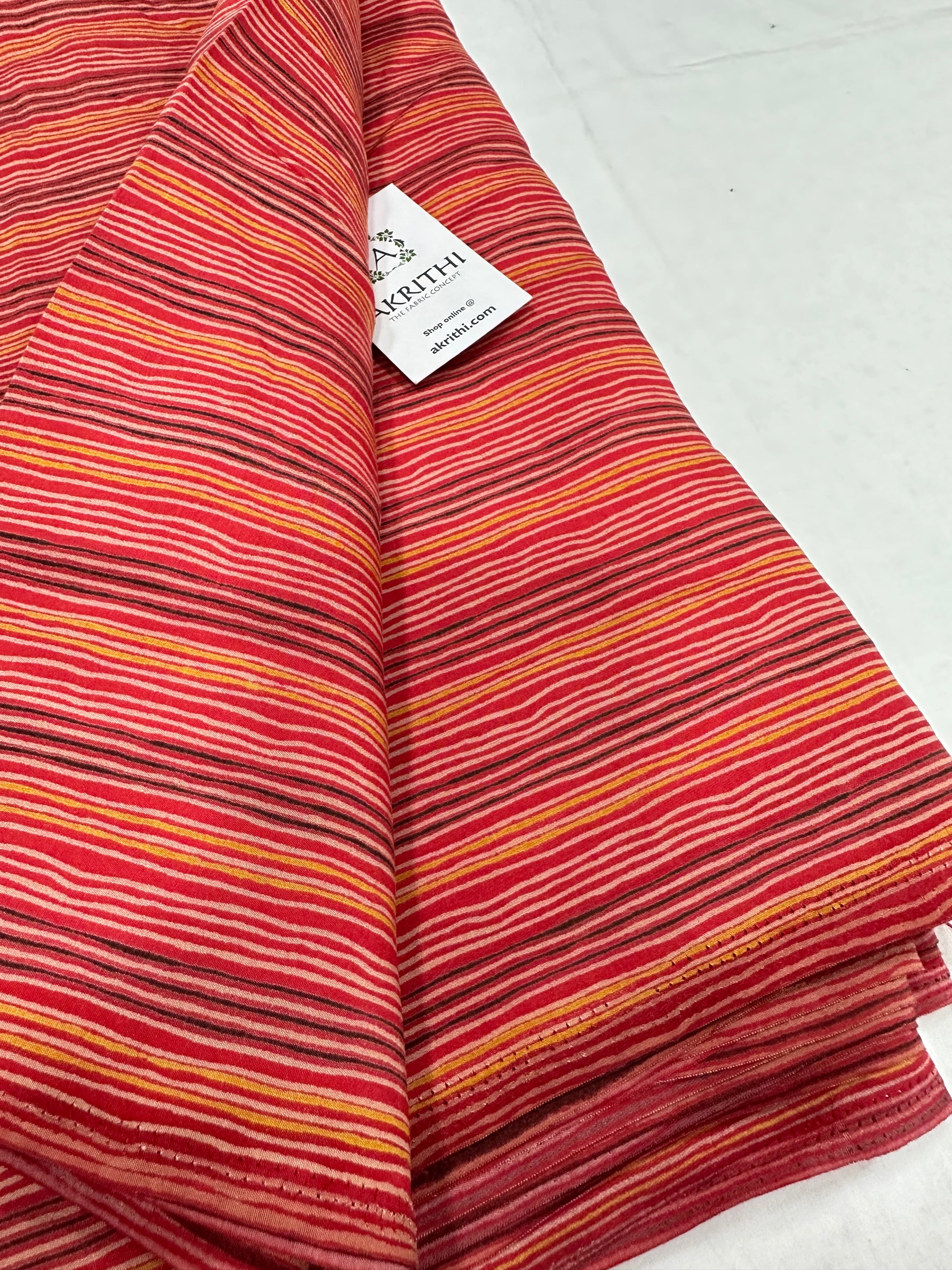 Printed silk fabric